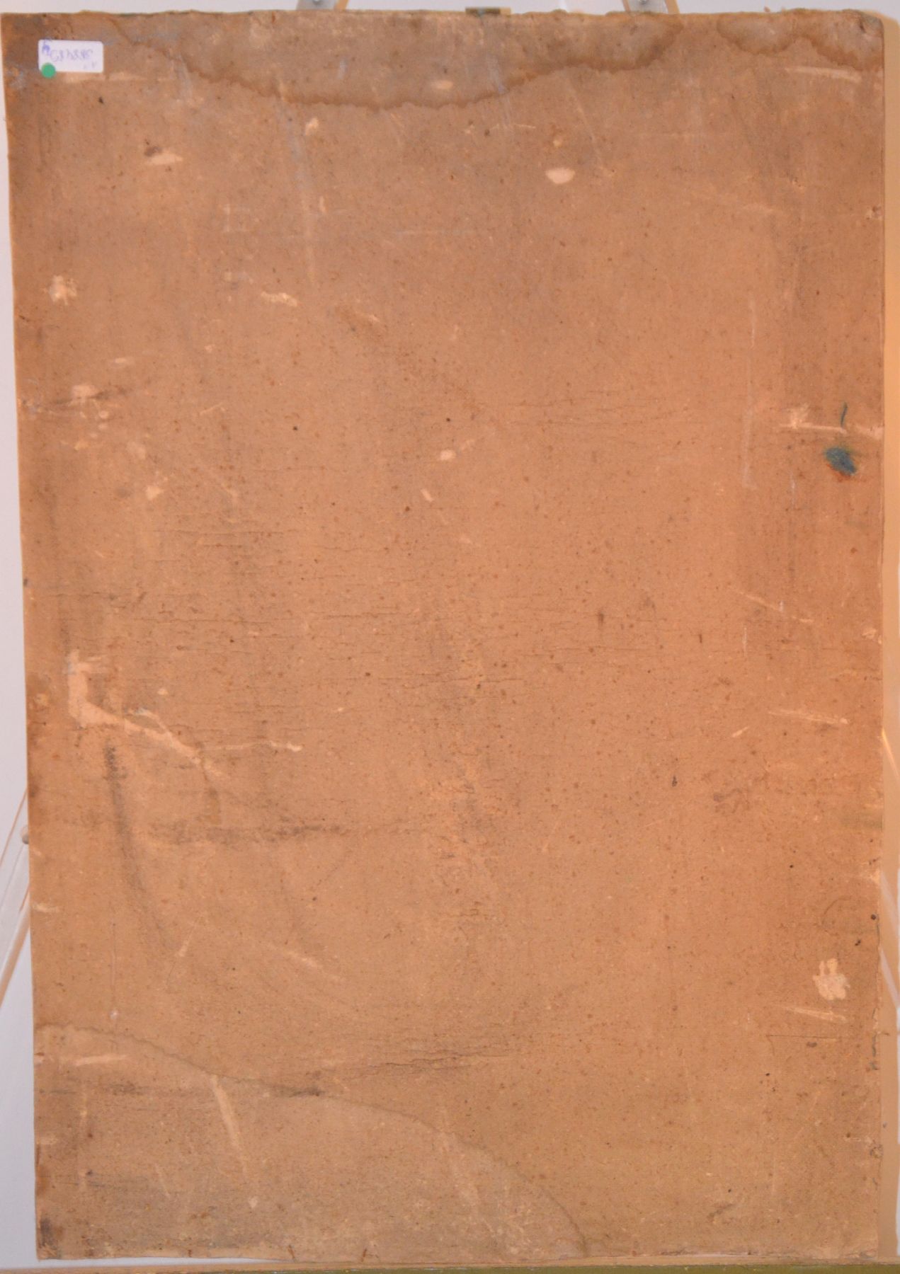 Detail c: Wohl skandinavischer Künstler des 19.Jh., Ansicht einer Schlucht, verso auf Malkarton unleserlich bez. Sinding, Öl/Lwd/Malkarton, unsigniert, ...