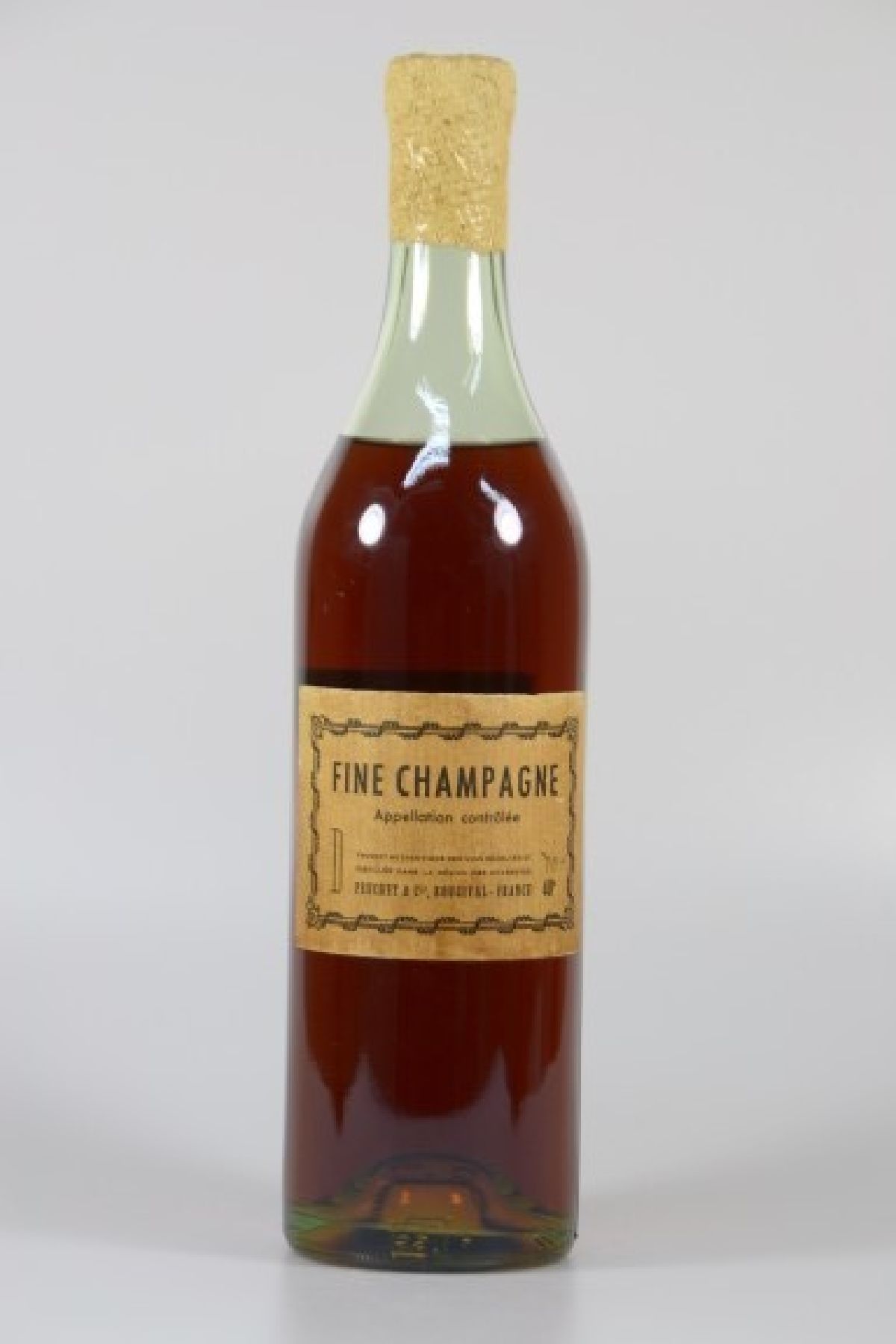 Detail a: 1 Flasche Fine Champagne Cognac, Peuchet & Cie Bougival Frankreich, ca. 70 cl, 40% Vol., Mid Shoulder