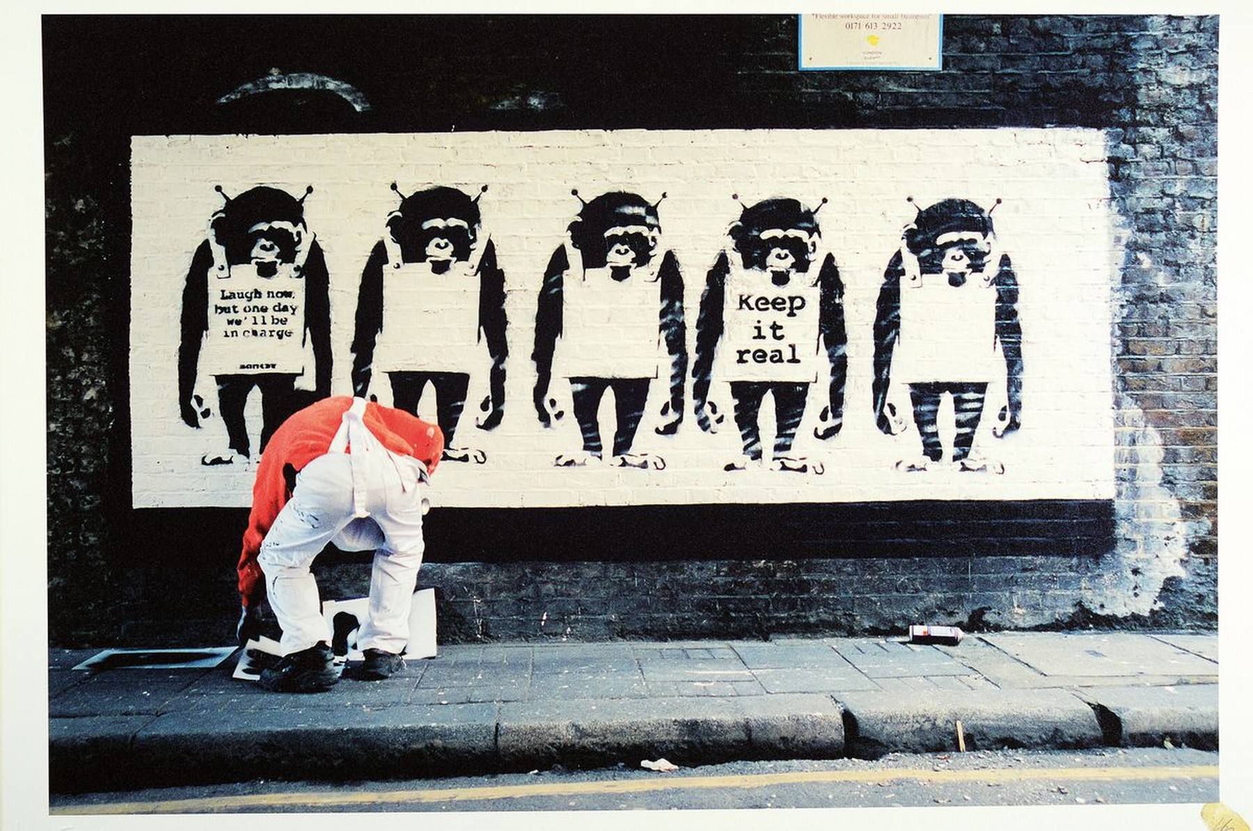 Steve Lazarides, geb. 1969, "Keeping it Real", Druckgrafik, handsign, num.30/100,Stempel mit Laz Emporium, inkl. Zertifikat, ca. 70x50 cm