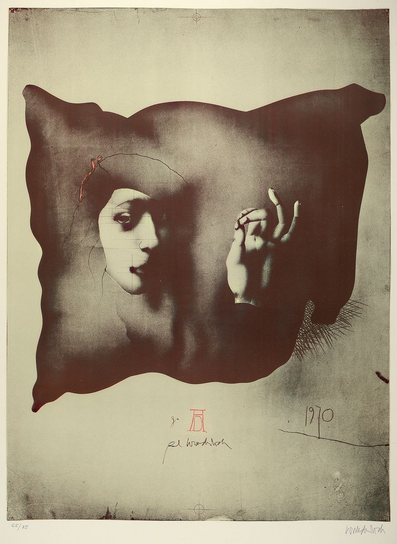 Detail b: Paul Wunderlich, 1927-2010, 2 Farblithos, beide handsigniert und num. 65/75 und 29/75, Blattgr. ca. 48x62cm, u.Gl., R., Adam sich an das Bäumchen ...