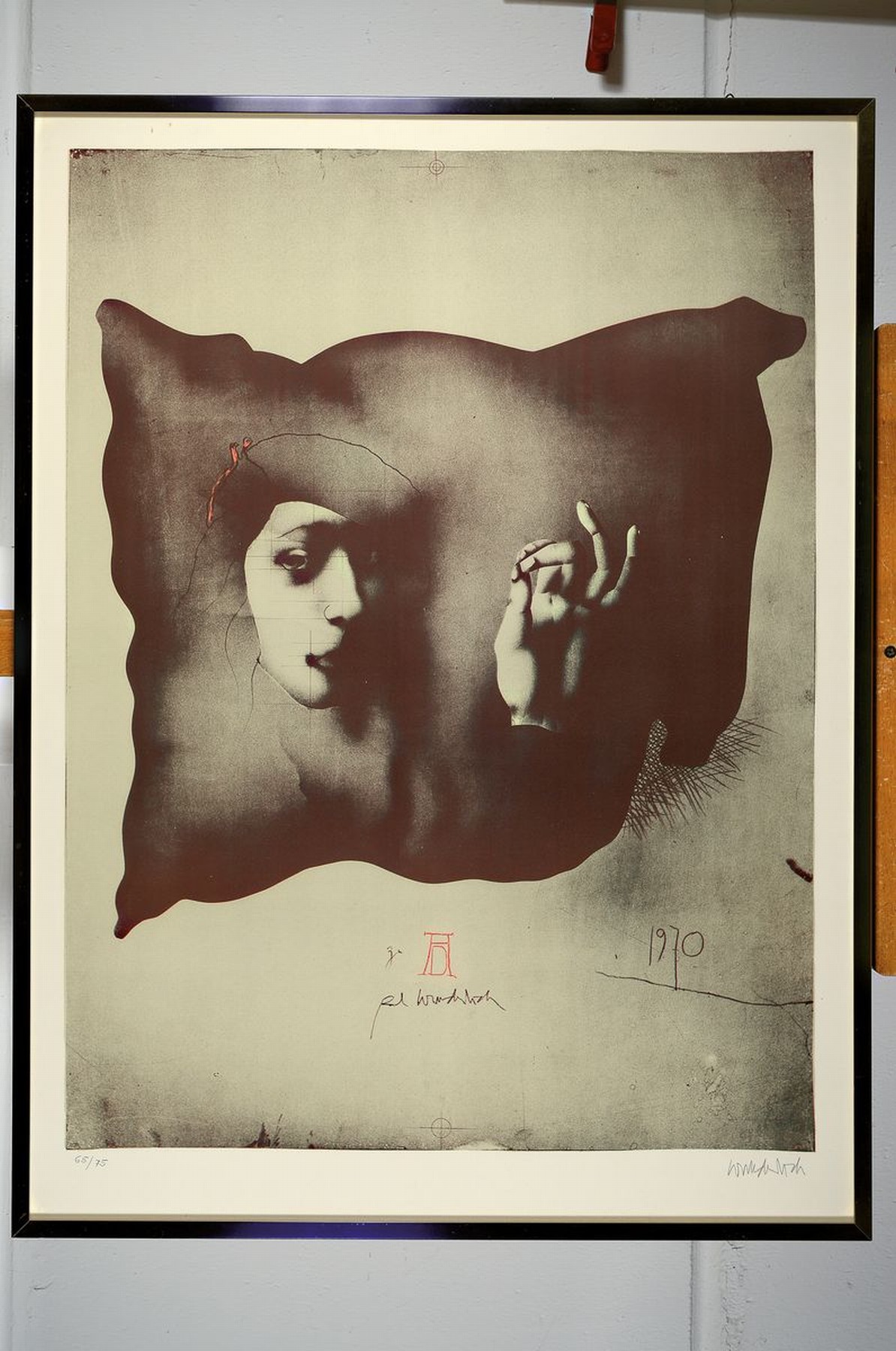 Detail m: Paul Wunderlich, 1927-2010, 2 Farblithos, beide handsigniert und num. 65/75 und 29/75, Blattgr. ca. 48x62cm, u.Gl., R., Adam sich an das Bäumchen ...