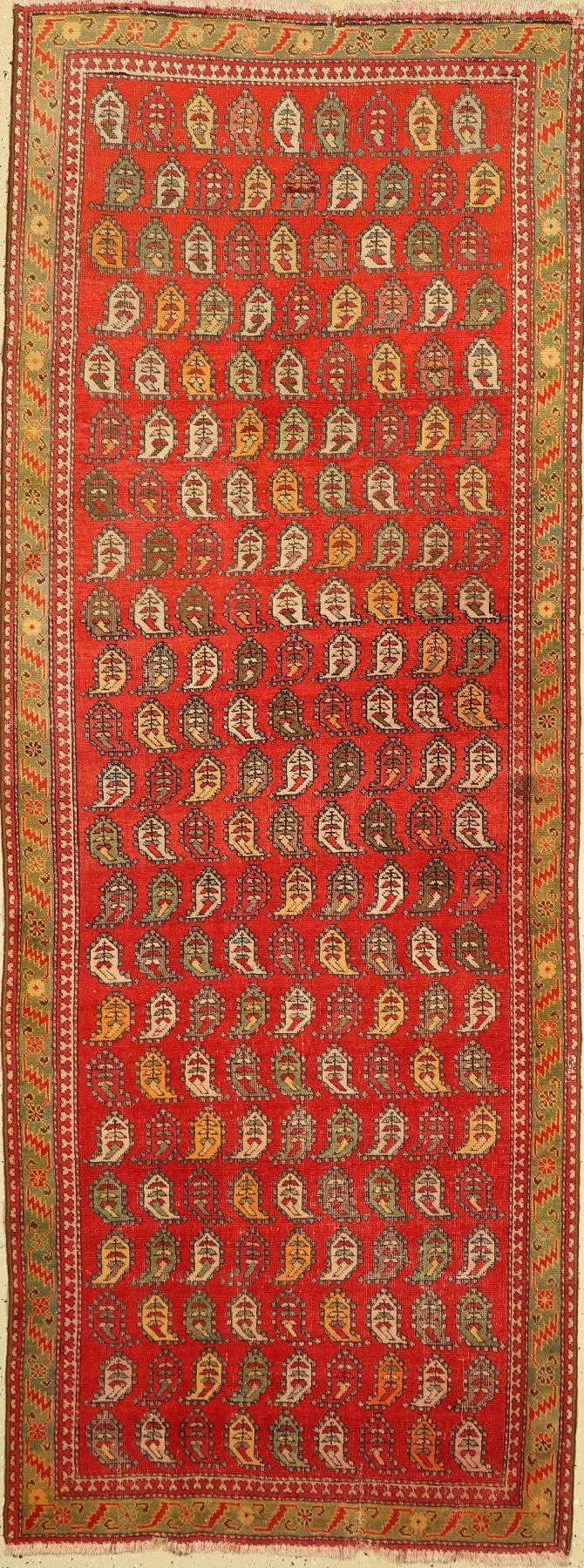 Antiker Kazak, Kaukasus, um 1900, Wolle aufWolle, ca. 280 x 106 cm, EHZ: 4