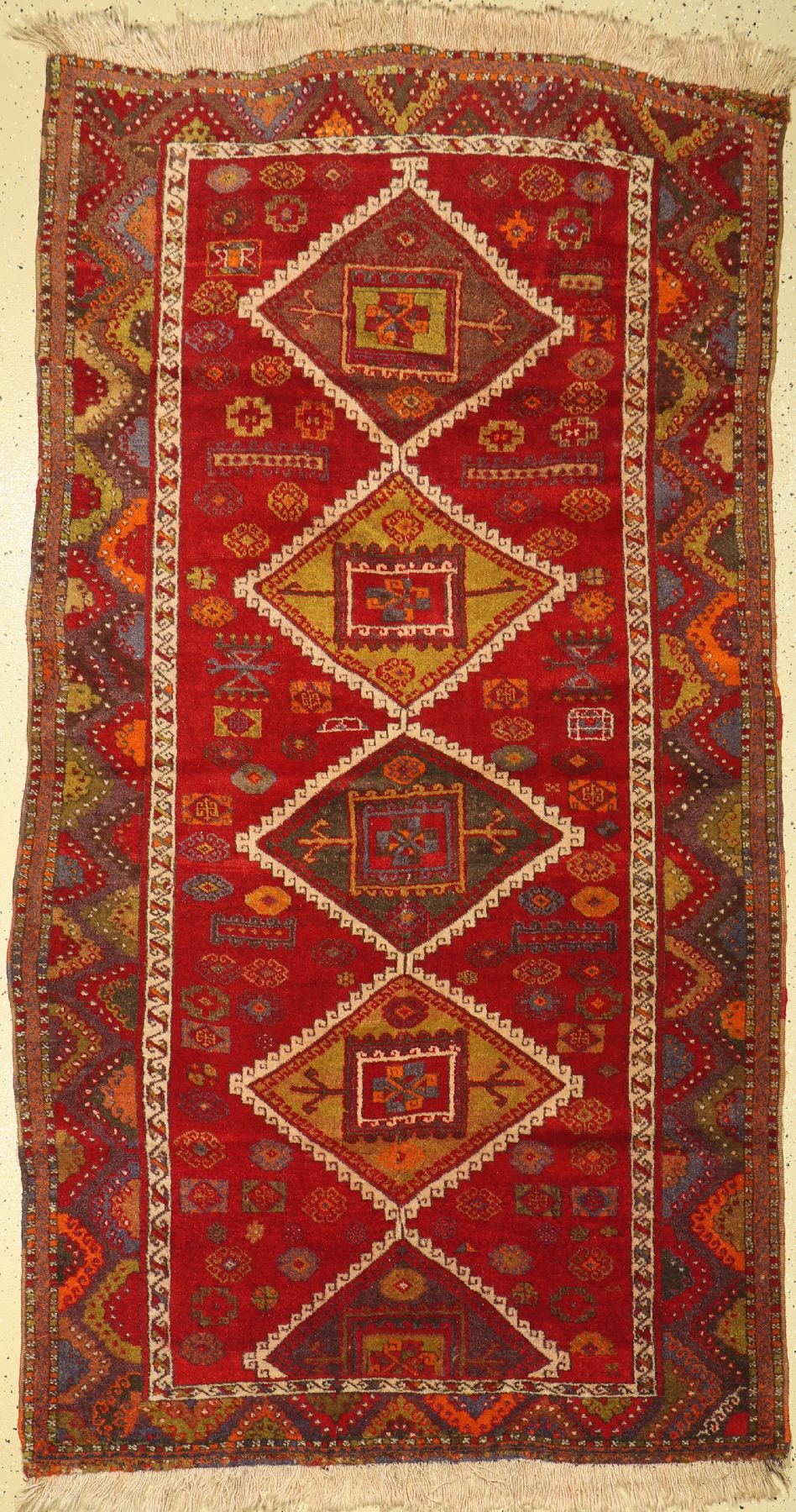 Antiker Yürük, Türkei, um 1920, Wolle auf Wolle, ca. 235 x 130 cm, EHZ: 4