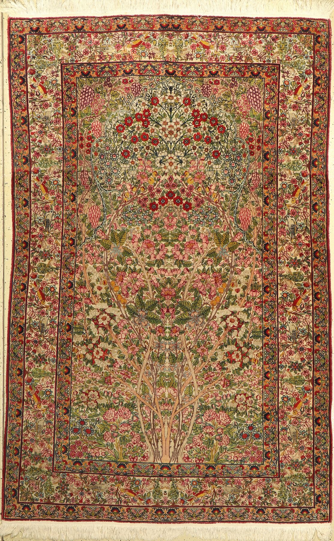 Antiker Kerman(Lebensbaum), Persien, um 1900, Korkwolle, ca. 210 x 132 cm, EHZ: 3