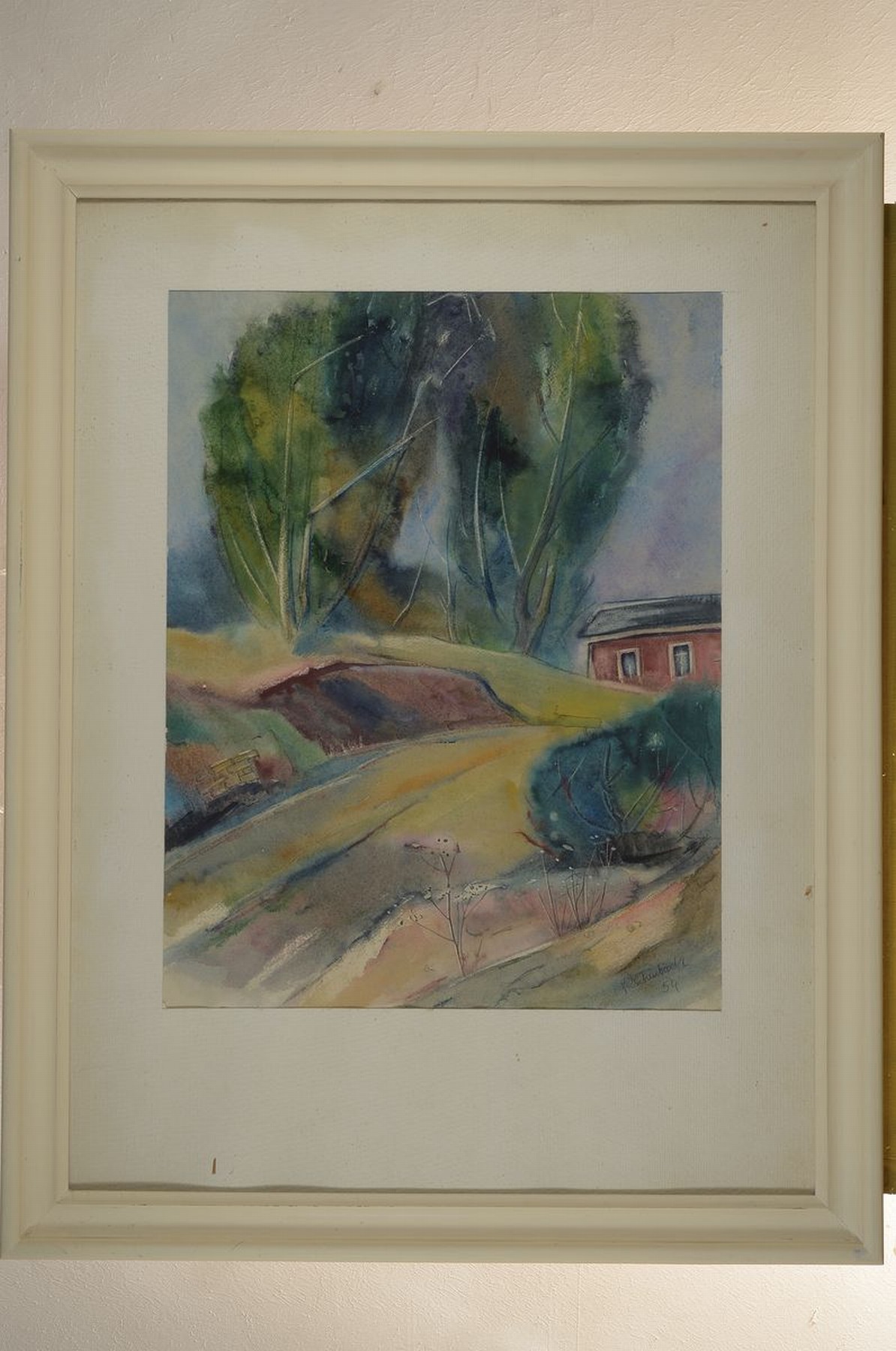 Detail k: Erich Rockenbach, 1911-1984 Ludwigshafen, Mitbegründer und späterer Vorsitzender der Künstlergemeinschaft "Der Anker", hier: Landschaft ...