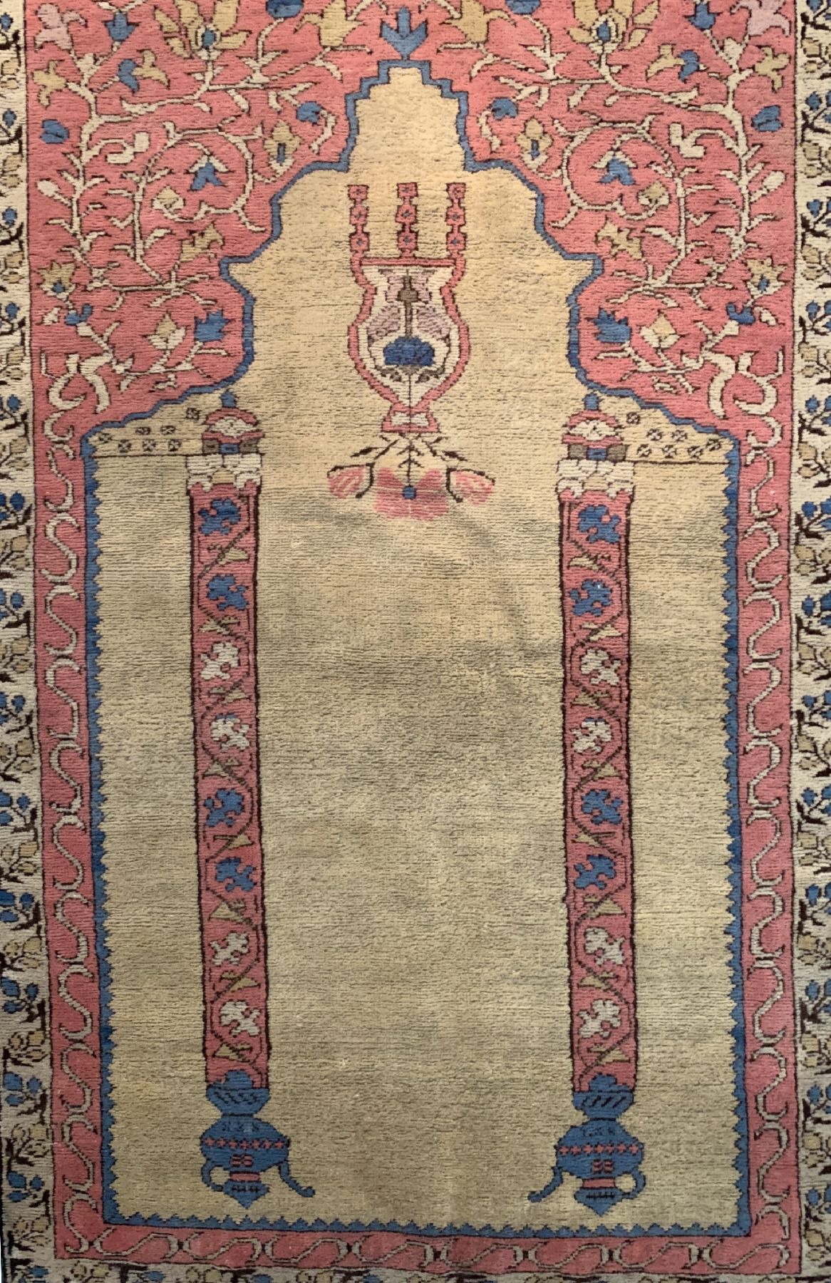 Detail a: Transylvanischer Tuduc, Rumänien, um 1930/1940, Wolle geknüpft auf Wolle, (vom Meisterfälscher Teodor Tuduc), EHZ: 2-3(Altersbedingt guter ...