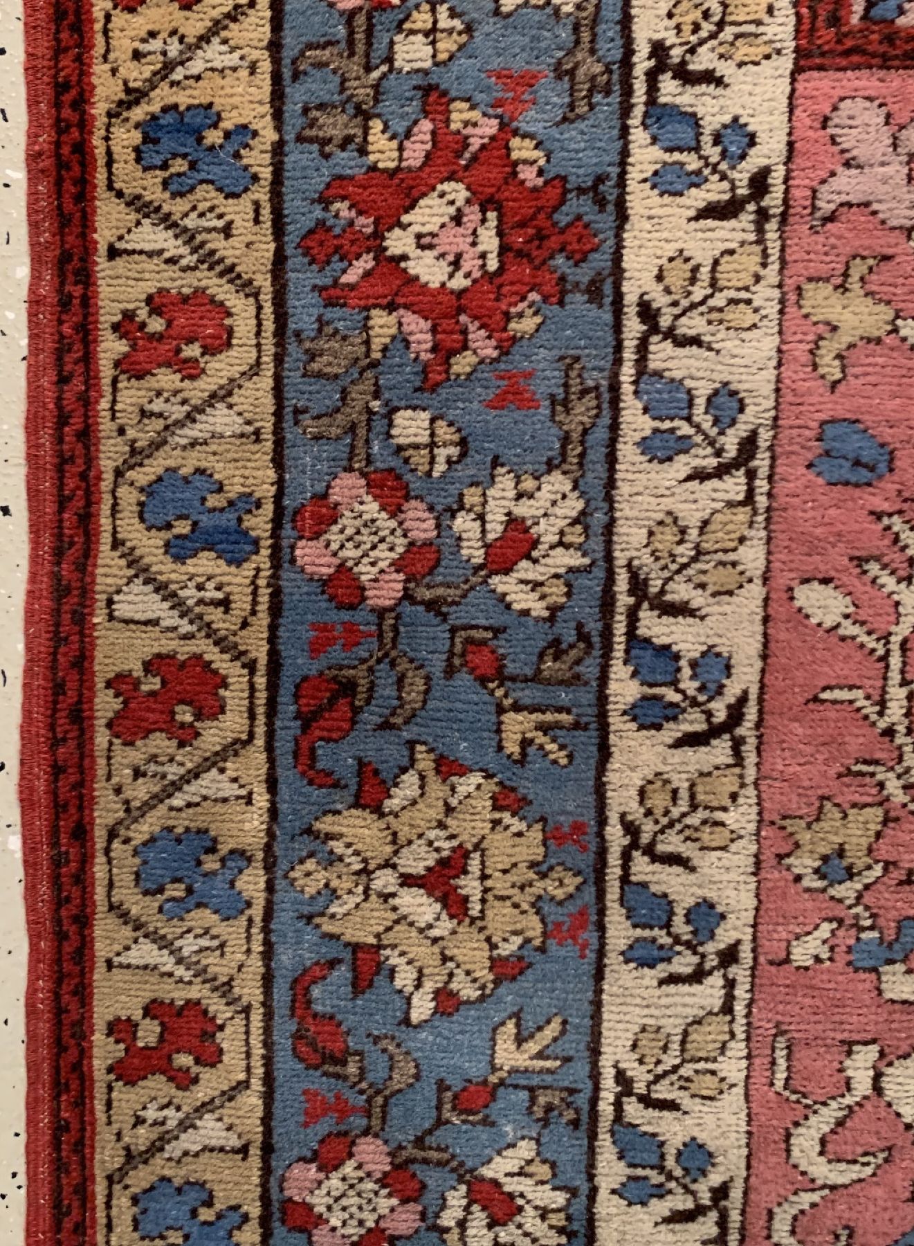 Detail d: Transylvanischer Tuduc, Rumänien, um 1930/1940, Wolle geknüpft auf Wolle, (vom Meisterfälscher Teodor Tuduc), EHZ: 2-3(Altersbedingt guter ...