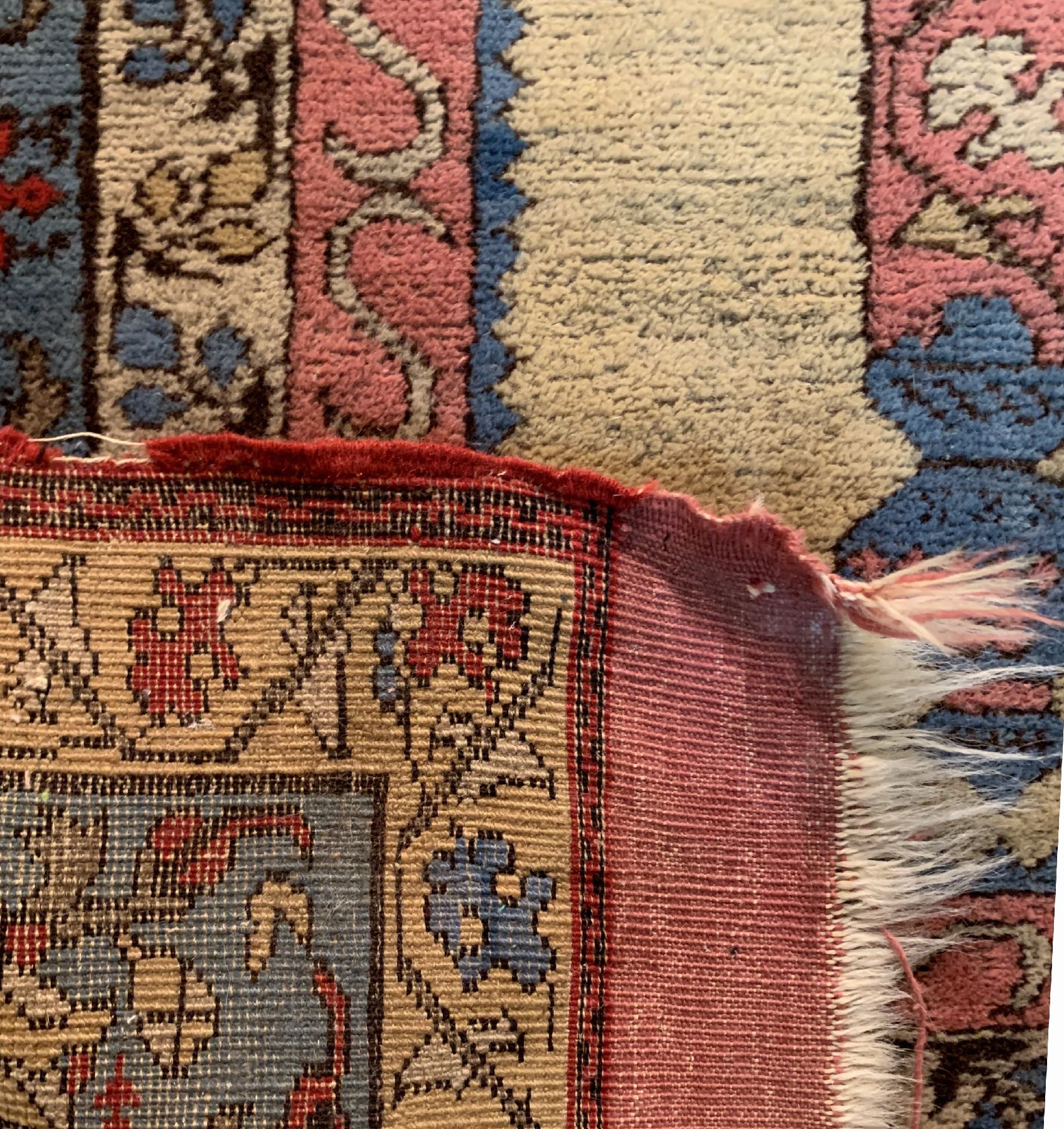 Detail f: Transylvanischer Tuduc, Rumänien, um 1930/1940, Wolle geknüpft auf Wolle, (vom Meisterfälscher Teodor Tuduc), EHZ: 2-3(Altersbedingt guter ...
