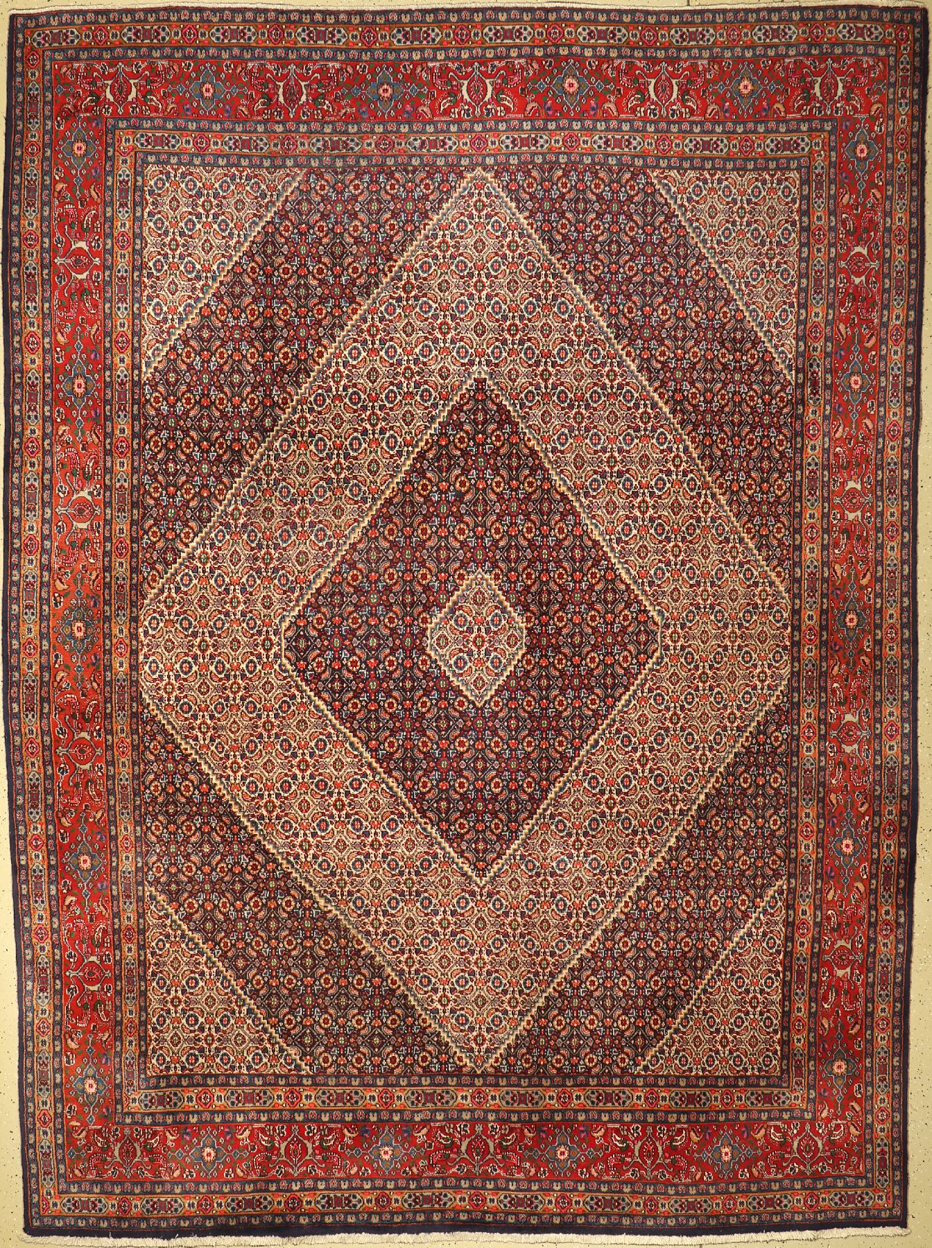 Mud alt, Persien, ca. 50 Jahre, Wolle auf Baumwolle, ca. 345 x 255 cm, EHZ: 2