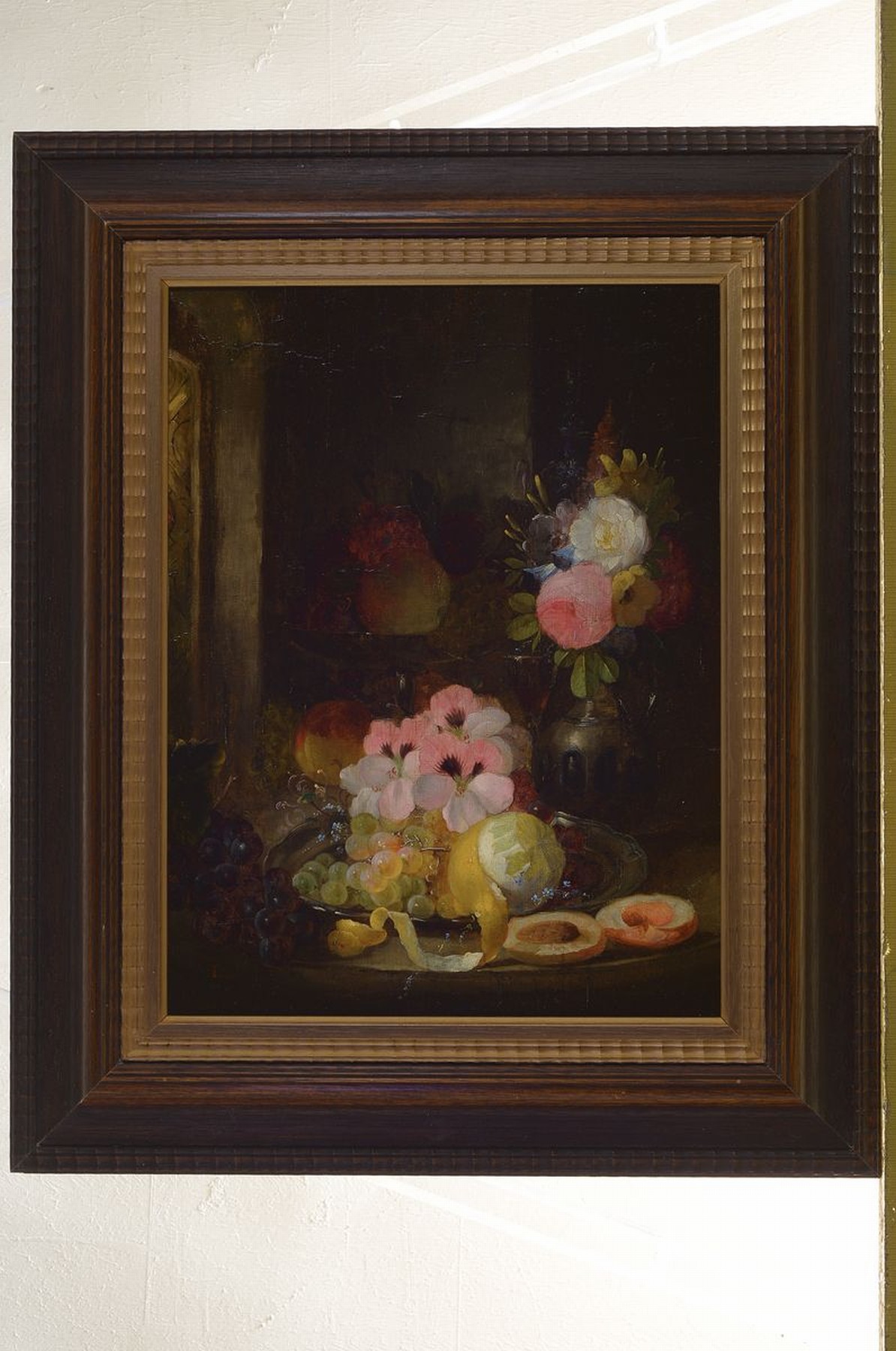 Detail k: George Lance, 1802 Essex - 1864 Sunnyside bei Birkenhead, Schüler Benjamin Robert Haydens (1786-1846), reiches Blumen- u. Früchtestillleben, ...