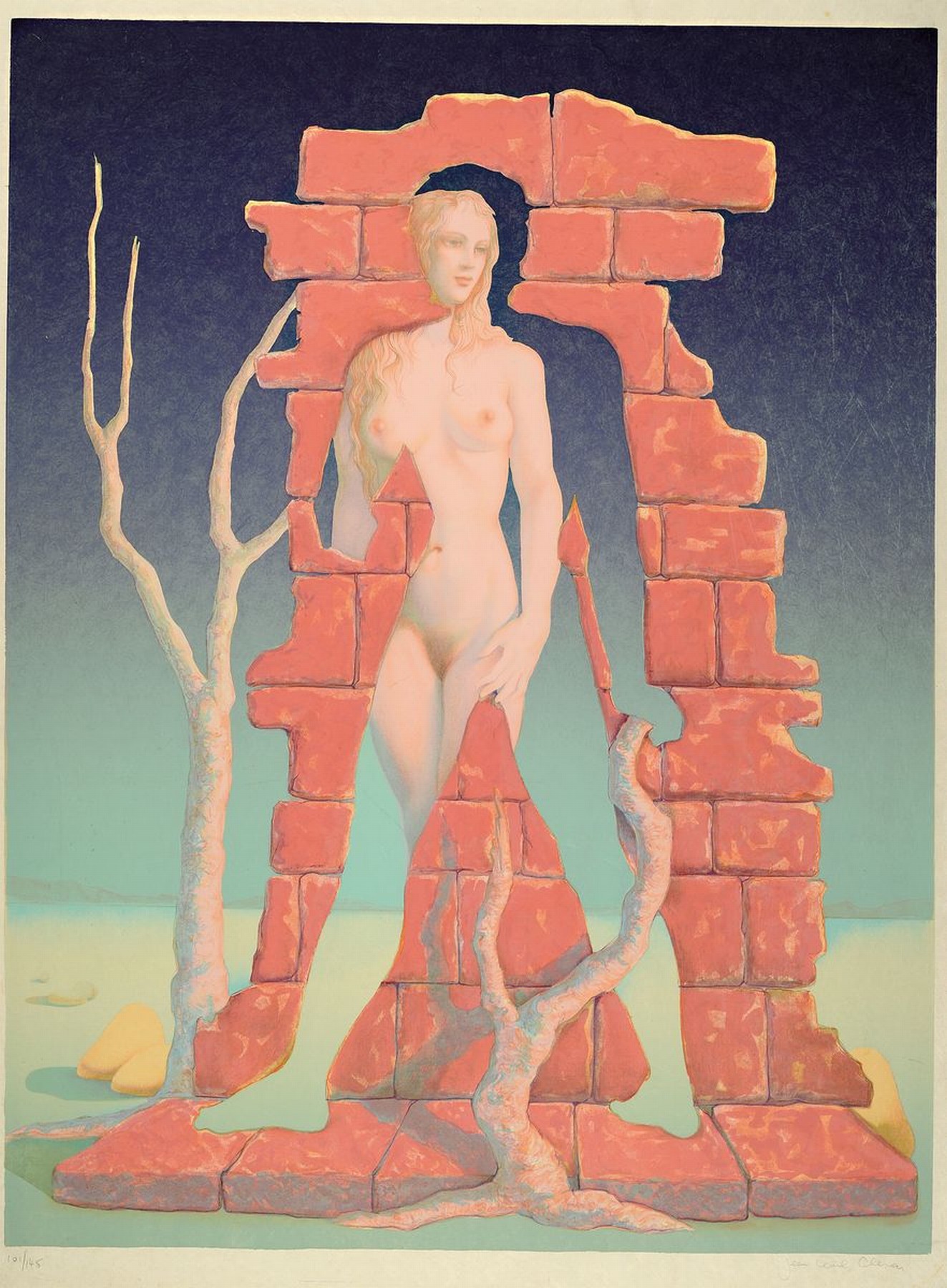Detail b: Jean Paul Cleren, geb. 1940 Nantes, acht surrealistische Farblithographien, u.a. der Kuss, etc., alle handsigniert, limitierte Auflagen von 145 - ...