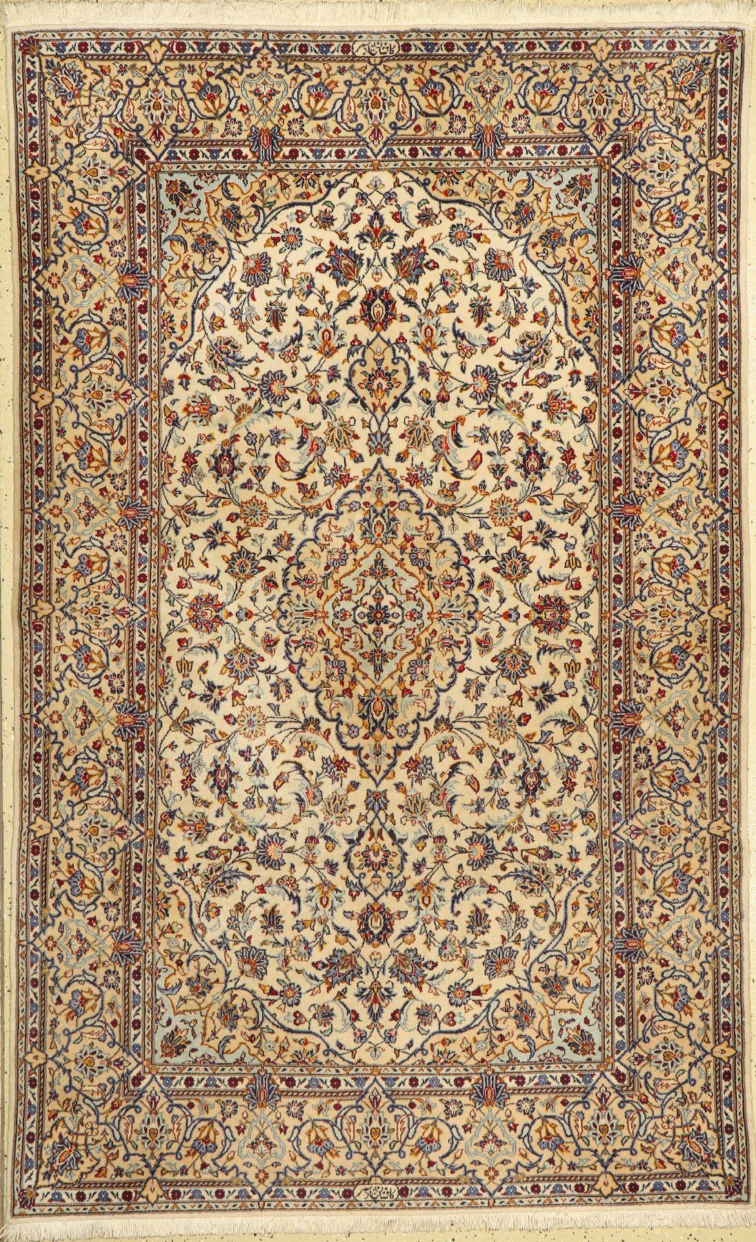 Keschan Kork Signiert, (Schadsar), Persien,ca. 50 Jahre, Korkwolle, ca. 220 x 140 cm, EHZ: 2