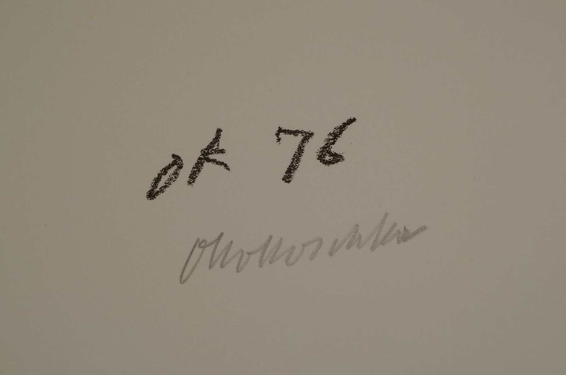 Detail a: Oskar Kokoschka, 1886-1980, Lithographie von 1976, handsigniert und num. 100/8, Blattgr. ca. 65x50cm