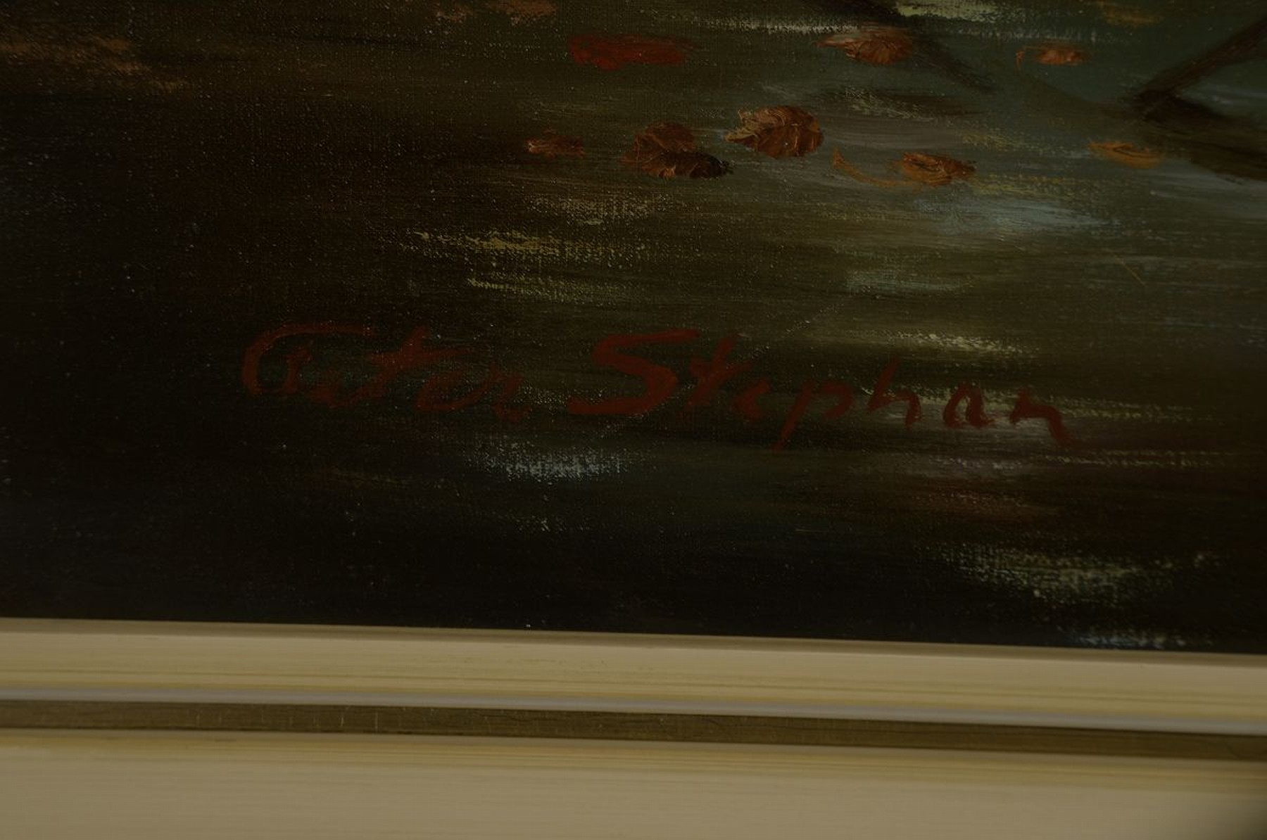 Detail a: Peter Stephan, 1927 St. Petersburg-2014 Weinheim, Elch im Moor, Öl/Lwd, links unten signiert, ca. 80x100cm, R. ca. 92x112cm