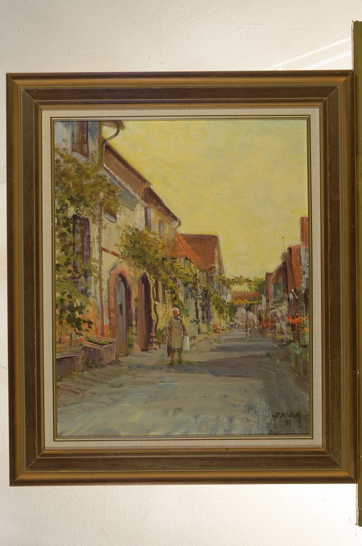 Detail k: Karl August Wolff, geb. 1938 Ludwigshafen am Rhein, lebt und arbeitet in Offenbach a.d. Queich, Rhodt-Pfälzer Dorfstrasse, so rückseitig betitelt, ...