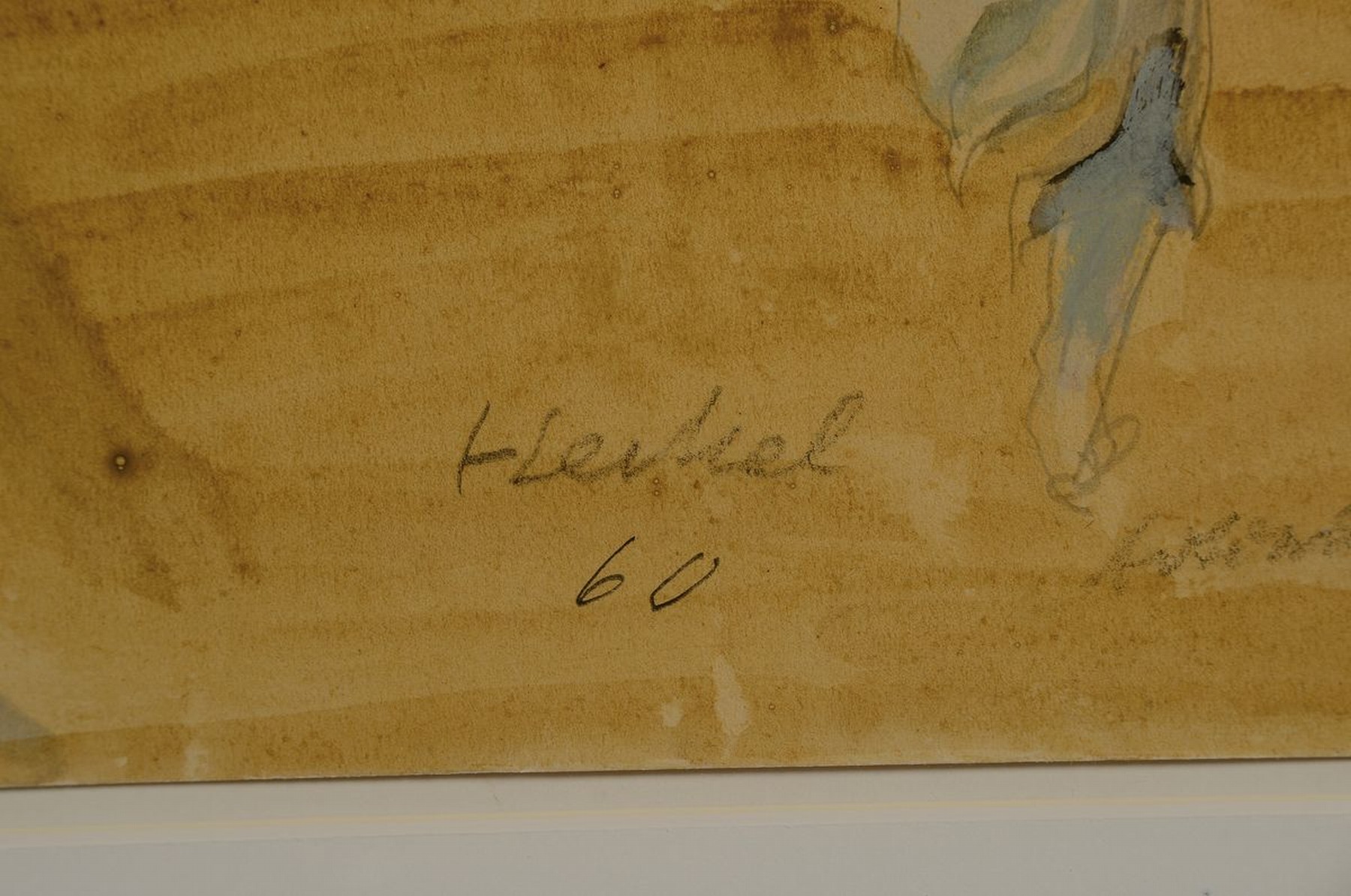 Detail a: Erich Heckel, 1883 - 1970, Aquarell auf chamoisfarbenem Velin, betitelt "Artischocken", re. u. handsigniert und datiert (19)60, ...