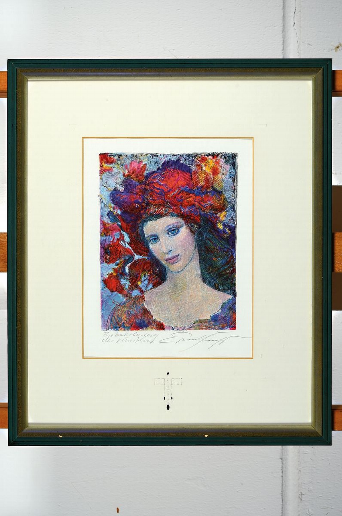 Detail k: Ernst Fuchs, 1930 Wien-2015, Flora, Farblithographie, rechts unten handsigniert, links bez.: Probekolorierung des Künstlers, ca. 22x17cm, PP, u.Gl., ...