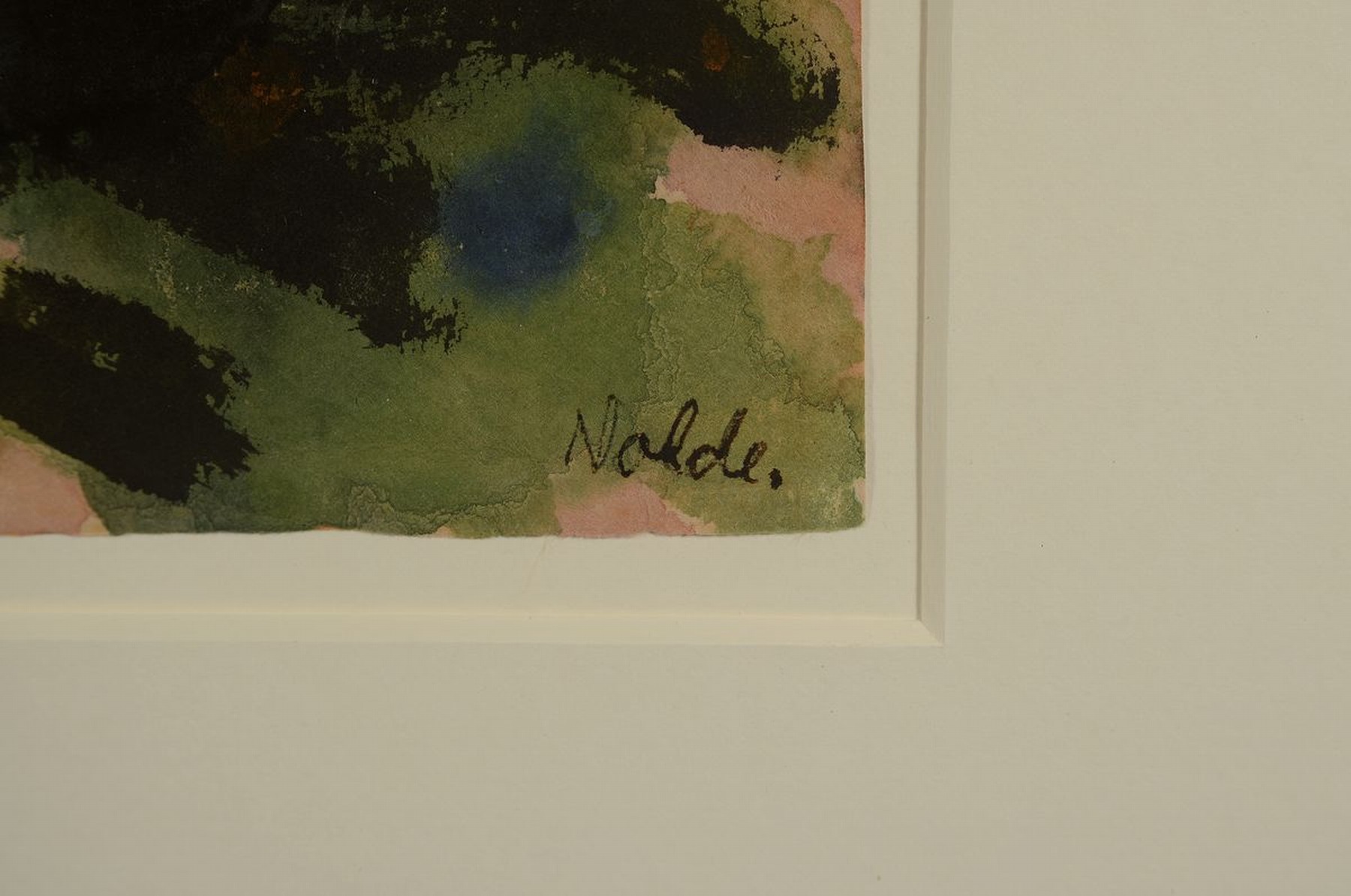 Detail a: Emil Nolde, 1867 - 1956, Aquarell und Tuschpinsel auf Japanpapier, Blumenstillleben aus der Südsee, weltbekannte Reise des Künstler 1913/14, ...