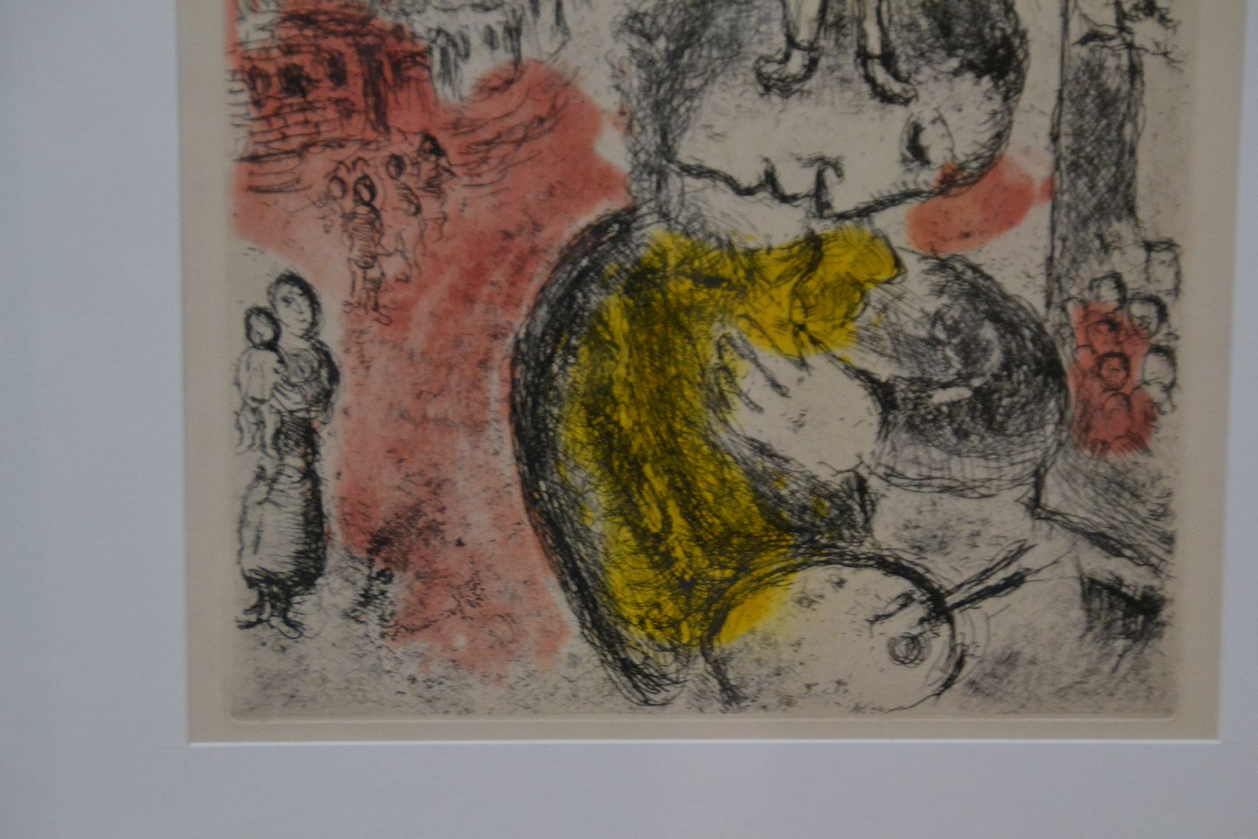 Detail d: Marc Chagall, 1887-1985, Farbradierung aus Songs von 1981, ca. 31x24cm , PP, u.Gl., R. ca. 53x43cm
