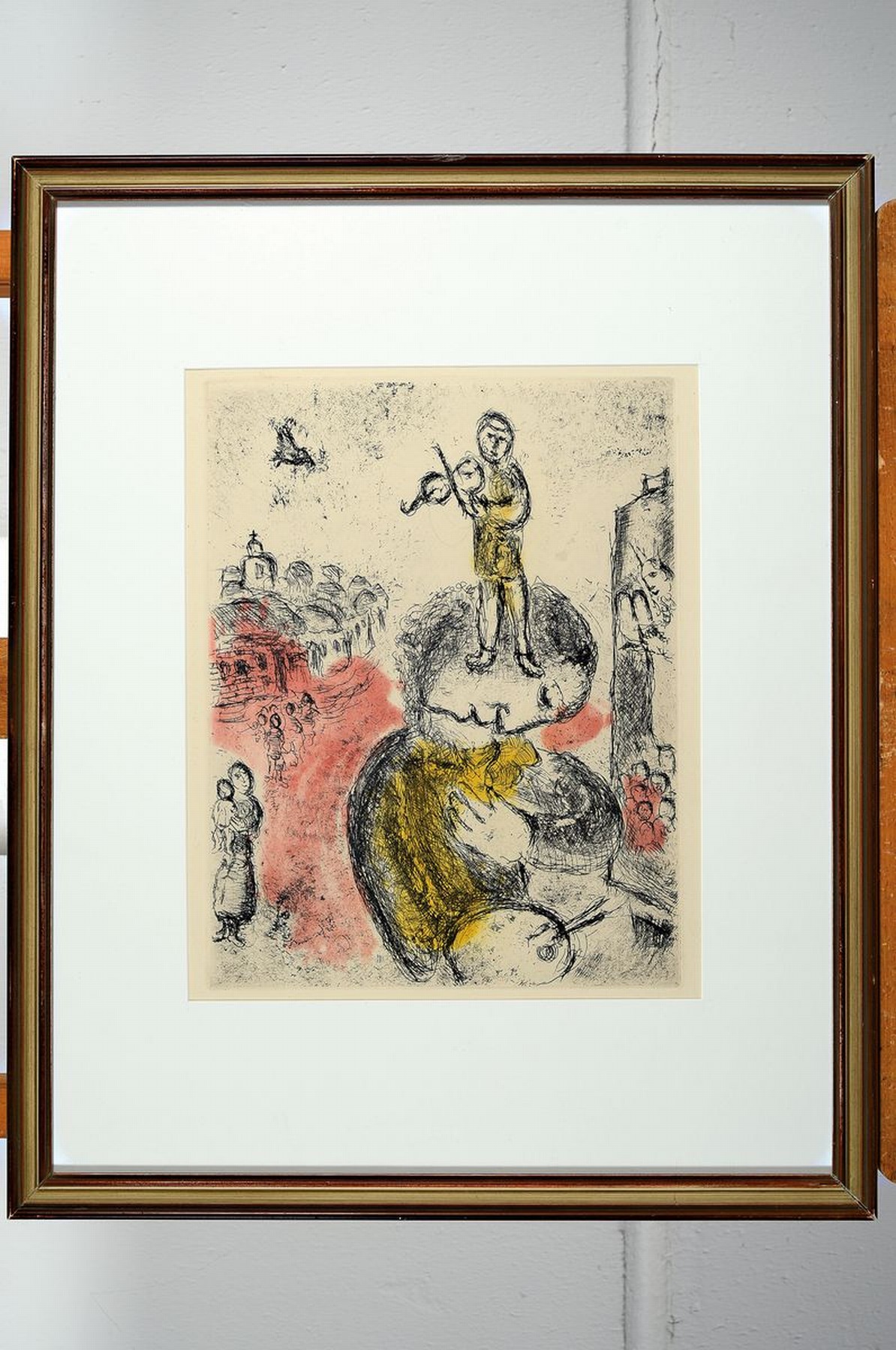 Detail k: Marc Chagall, 1887-1985, Farbradierung aus Songs von 1981, ca. 31x24cm , PP, u.Gl., R. ca. 53x43cm