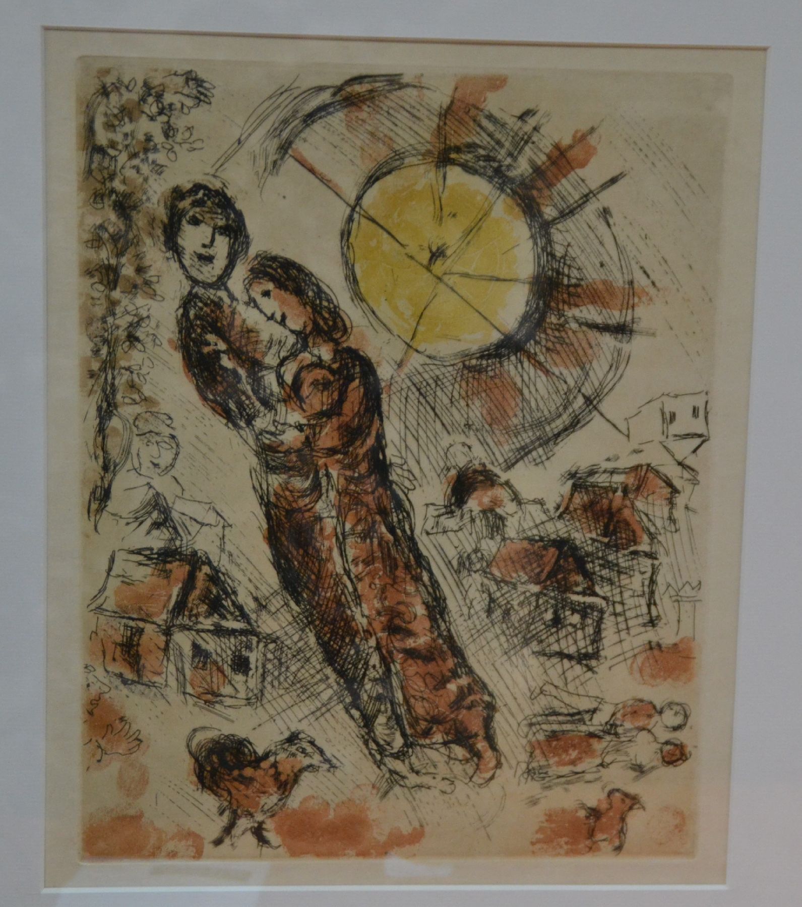 Detail a: Marc Chagall, 1887-1985, Farbradierung aus Songs von 1981, ca. 31x24cm , PP, u.Gl., R. ca. 53x43cm