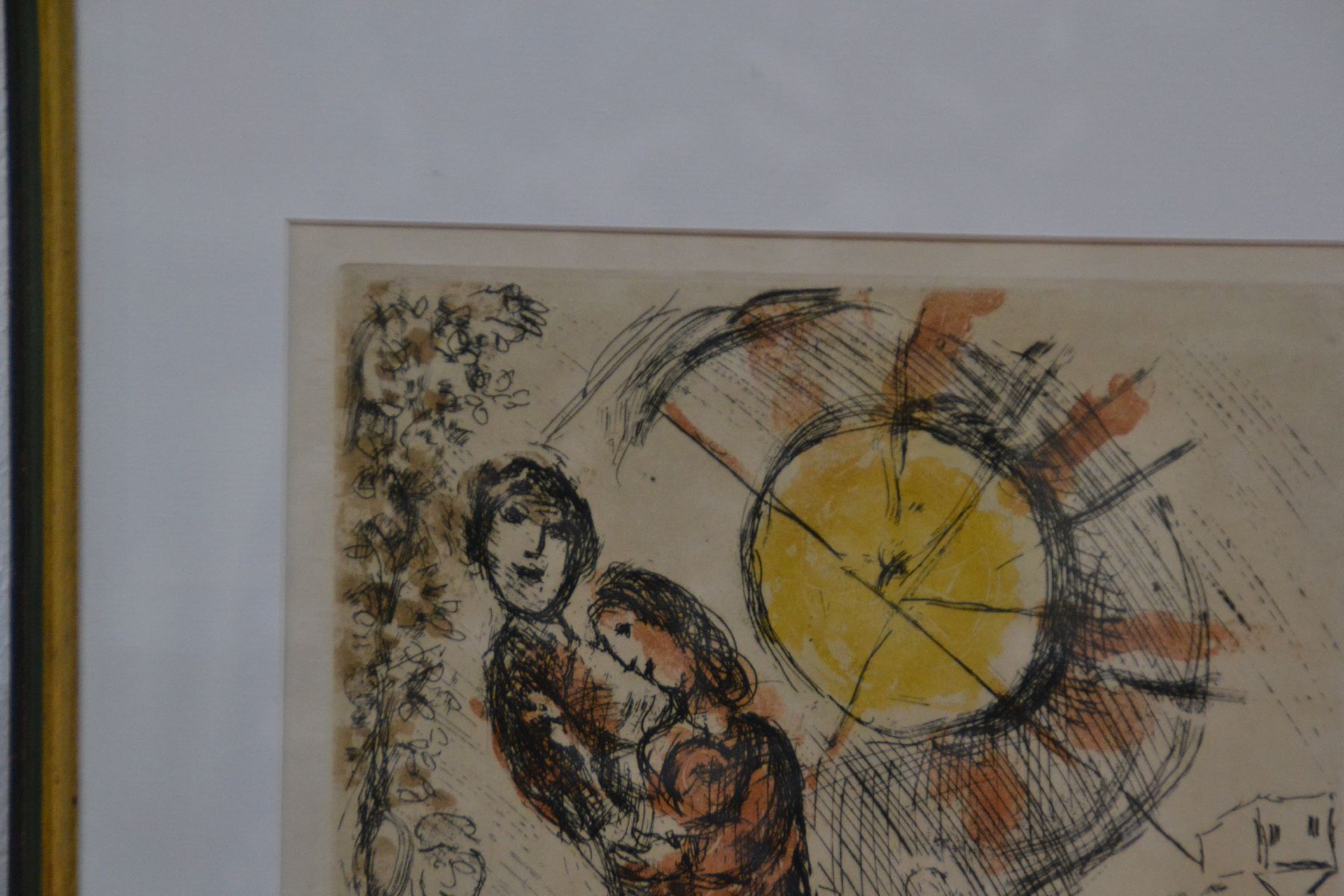 Detail b: Marc Chagall, 1887-1985, Farbradierung aus Songs von 1981, ca. 31x24cm , PP, u.Gl., R. ca. 53x43cm