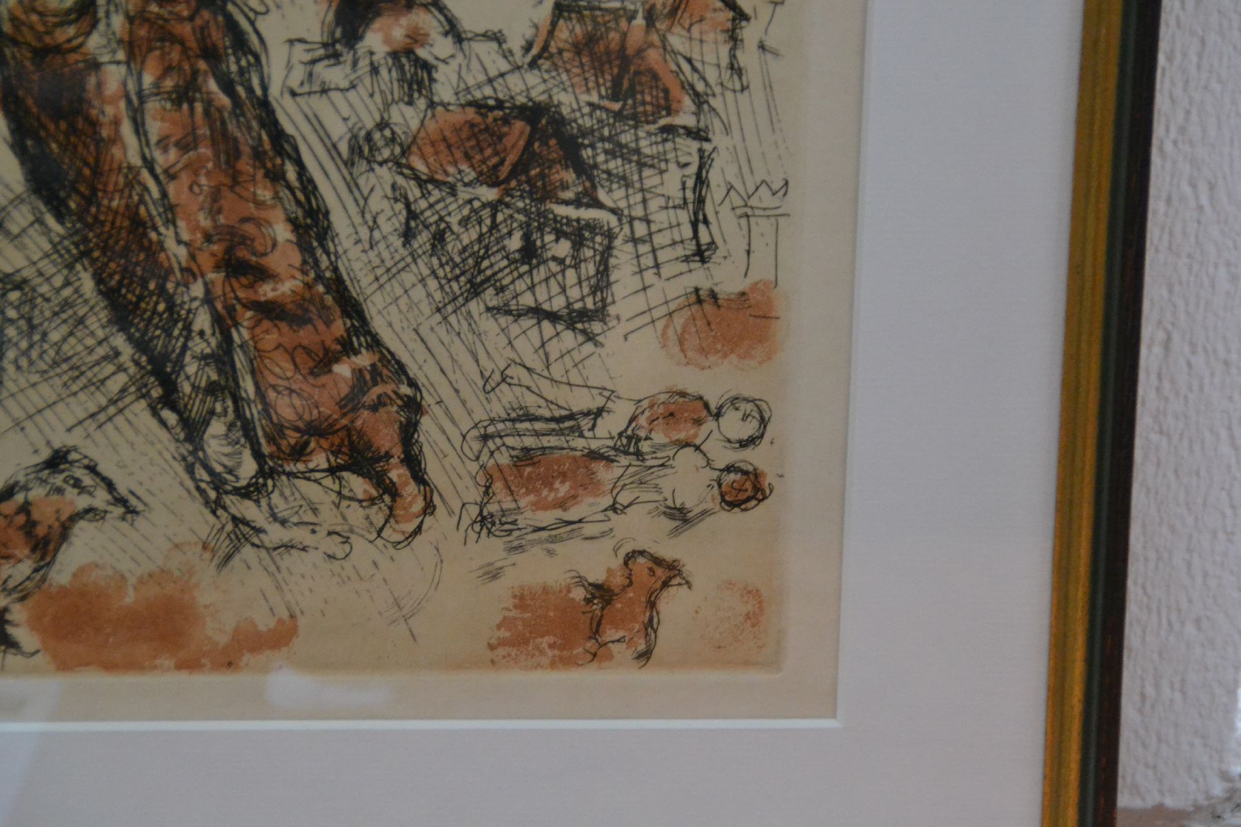 Detail c: Marc Chagall, 1887-1985, Farbradierung aus Songs von 1981, ca. 31x24cm , PP, u.Gl., R. ca. 53x43cm