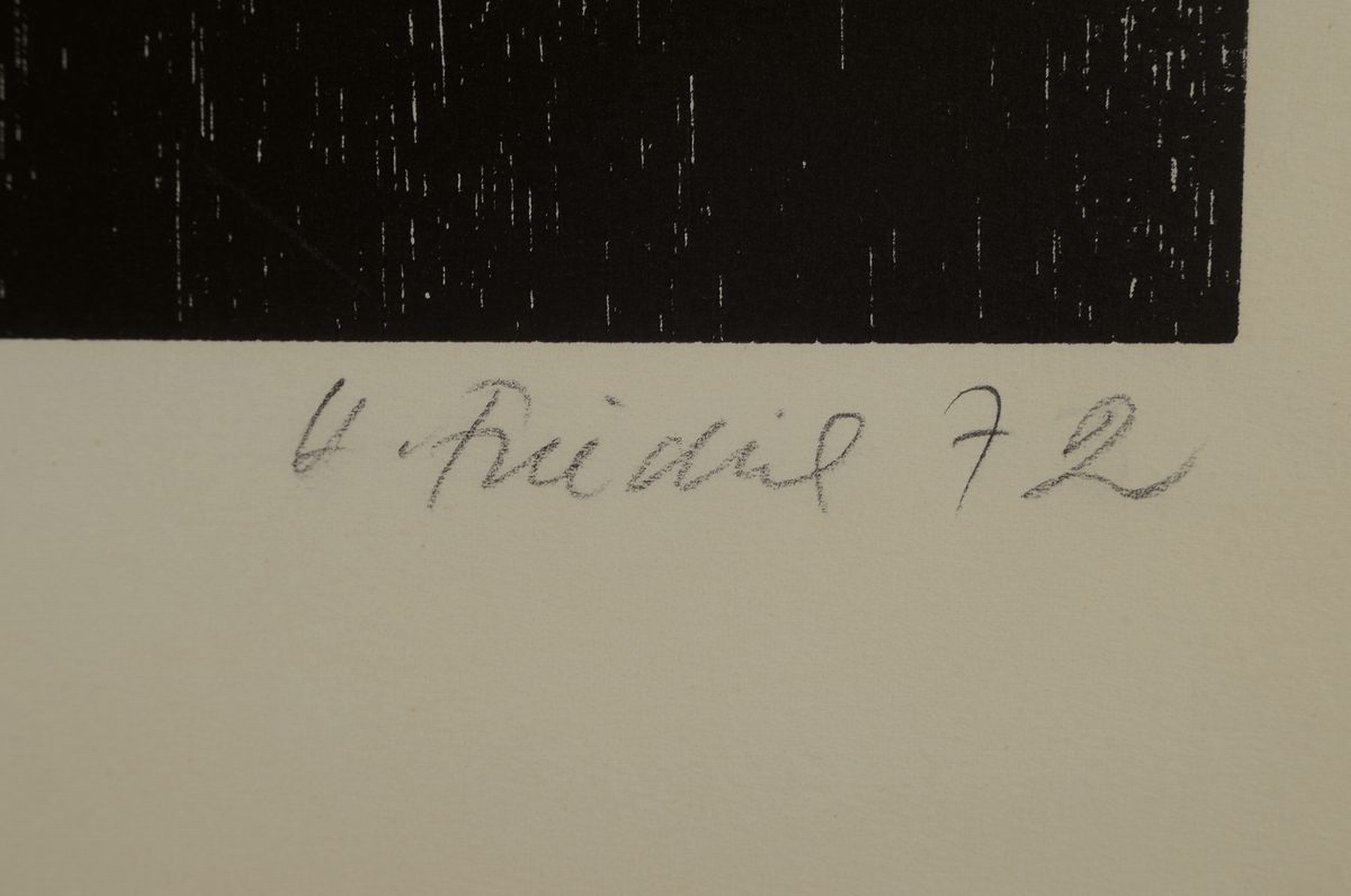 Detail a: Heinz Friedrich, 1924 Schwetzingen-2018, 2 Farbholzschnitte: Truthahn, signiert, ca. 57x42cm, u.Gl., R. ca. 70x50cm; Bauernstrauß, betitelt und ...