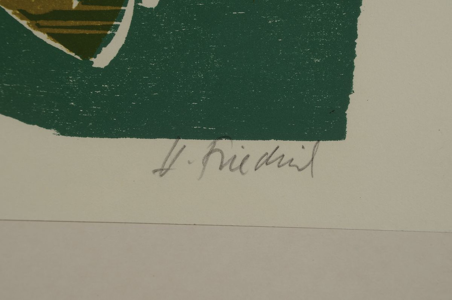 Detail b: Heinz Friedrich, 1924 Schwetzingen-2018, 2 Farbholzschnitte: Truthahn, signiert, ca. 57x42cm, u.Gl., R. ca. 70x50cm; Bauernstrauß, betitelt und ...