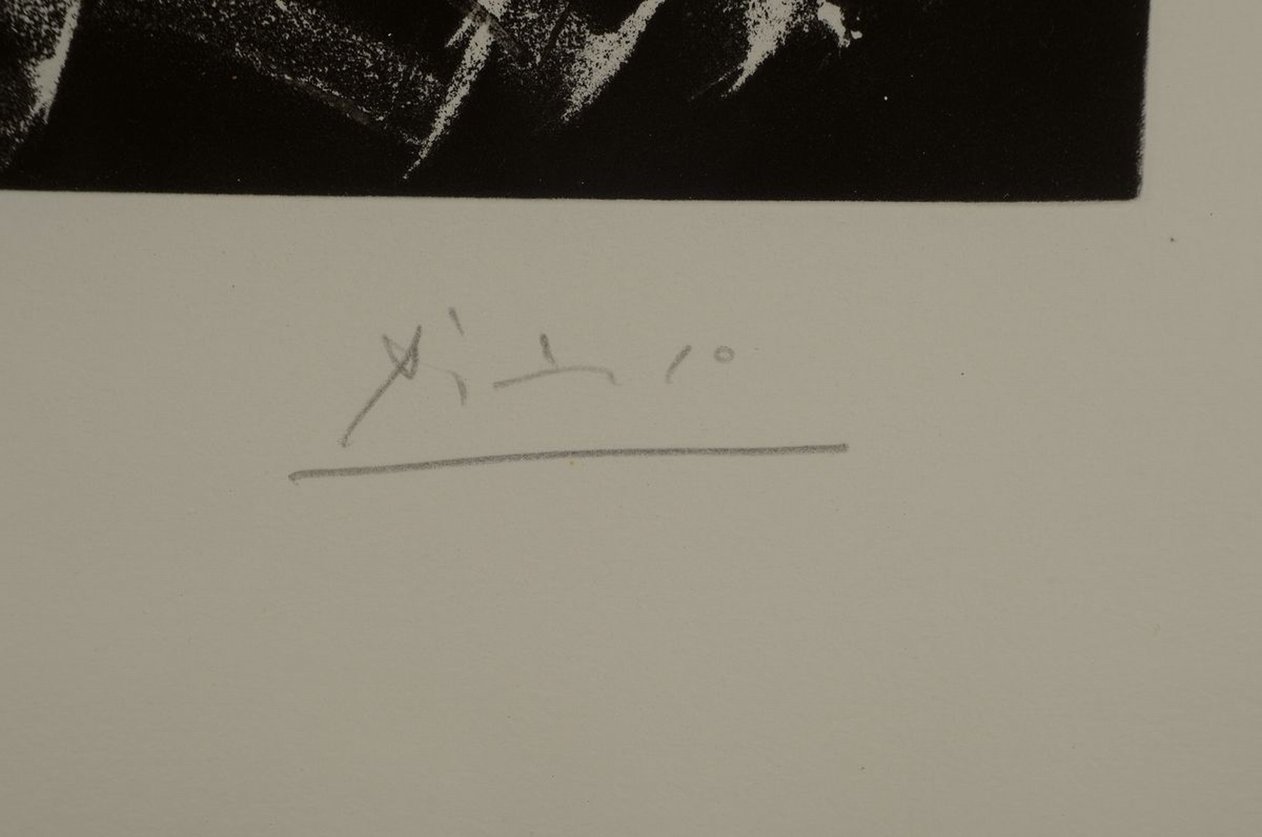 Detail a: Pablo Picasso, 1881 - 1973, Aquatinta- und Kaltnadelradierung auf BFK Rives-Papier mit Wasserzeichen, Titel: "Au Theatre" aus der Suite ...
