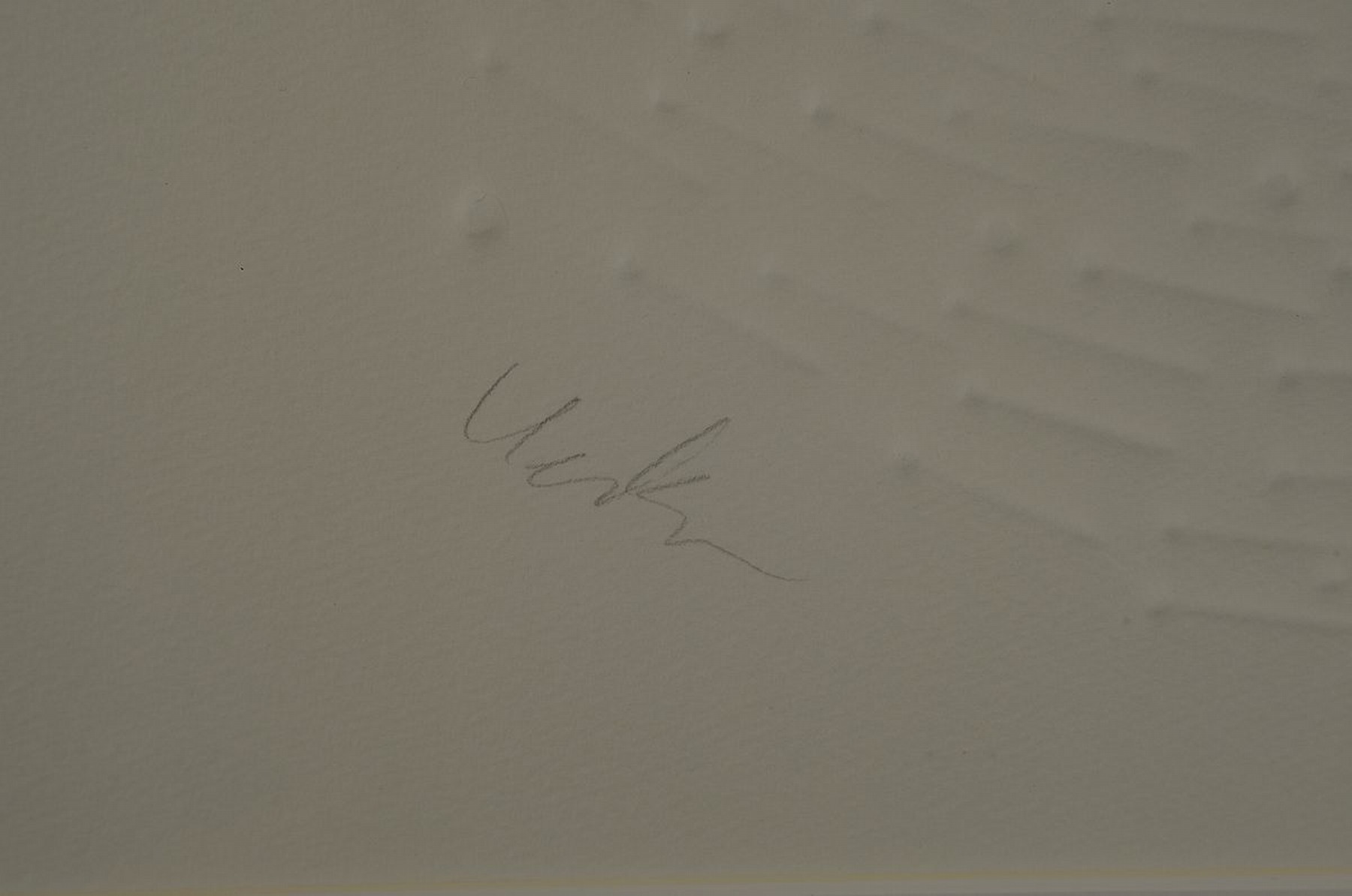 Detail a: Günther Uecker, geb. 1930, Prägedruck auf Kupferdruckbütten, Auflage 60, eines von 5 äußerst begehrten Künstlerexemplaren, das ausgewogene und ...