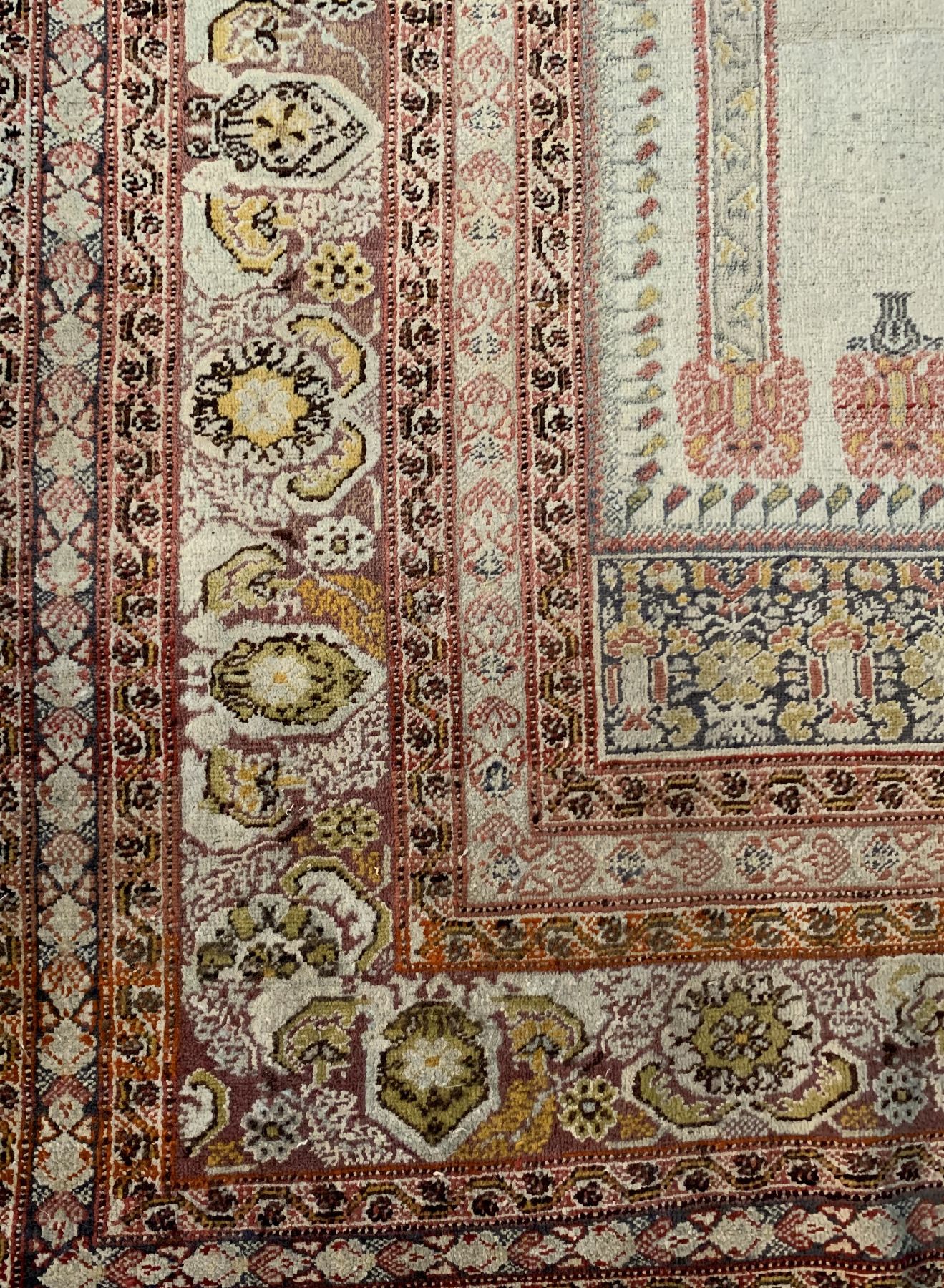 Detail d: Antiker Panderma, Türkei, um 1900, Wolle geknüpft auf Baumwolle, ca. 208 x 145 cm, EHZ:4