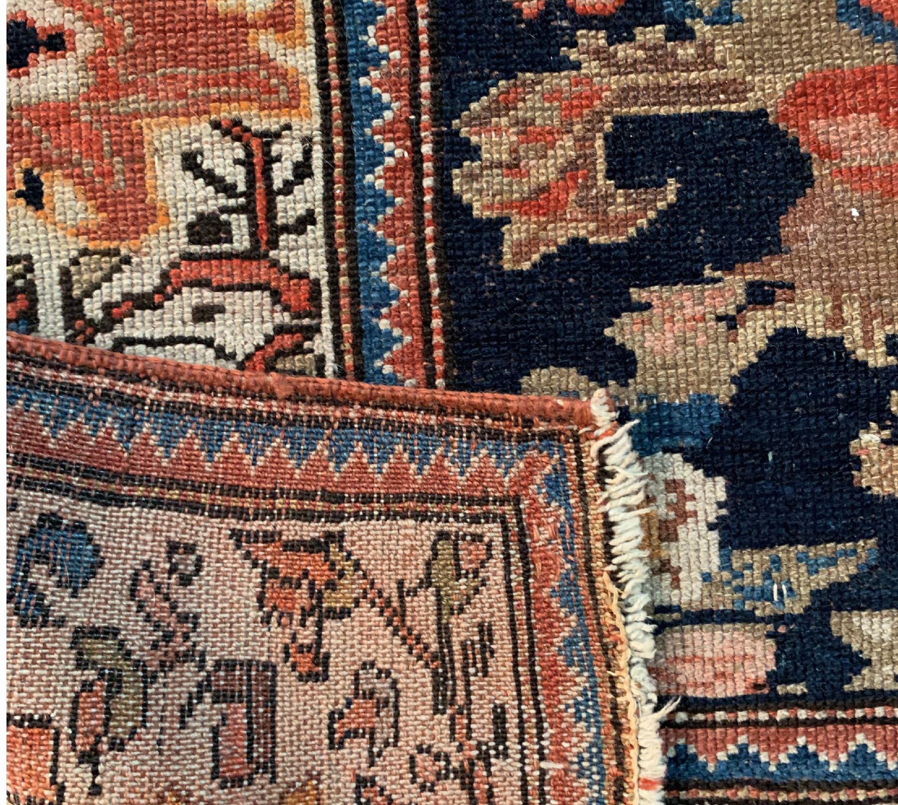 Detail e: Antiker Malayer, Persien, datiert 1314(1894), Wolle geknüpft auf Baumwolle, ca. 192 x 120 cm, EHZ: 3(gleichmäßig dünn)