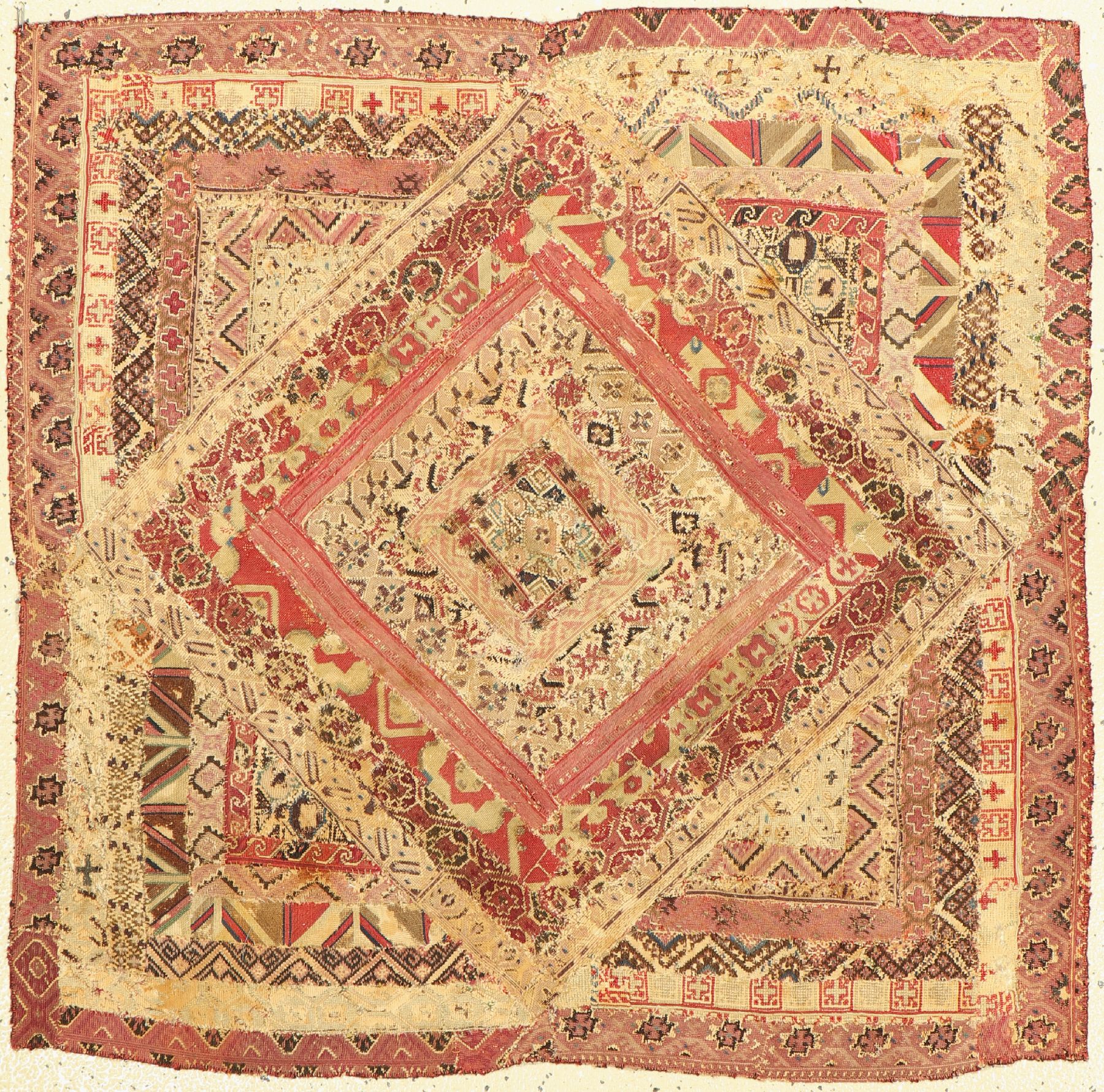 Boghtsche antik, Turkmenistan, 19. Jhd, Baumwollstickerei, ca. 90 x 90 cm, EHZ: 3