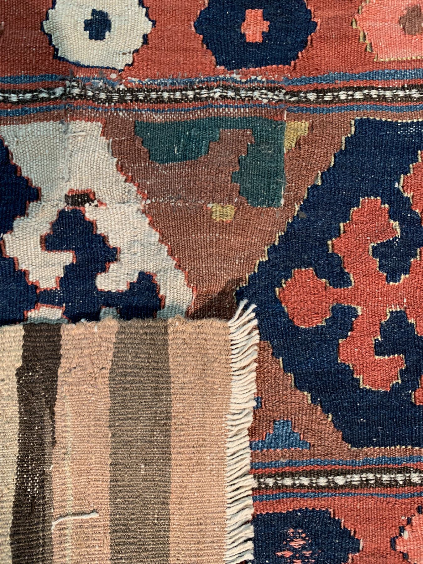 Detail d: Antike Shahsawan Mafrasch, Persien, um 1900, Wolle gewebt auf Wolle, ca. 108 x 93 cm,EHZ: 3