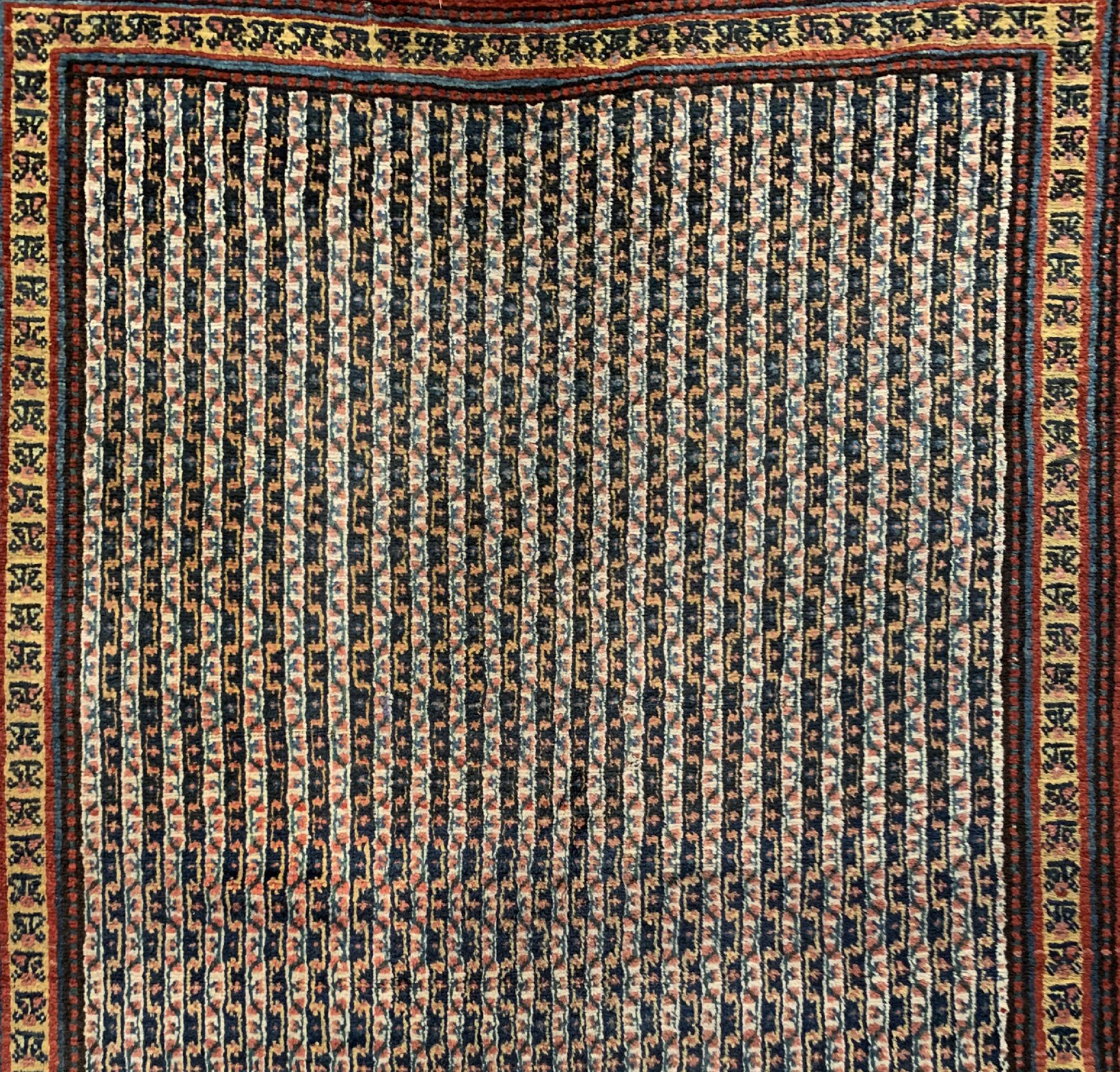 Detail a: Antiker Kurdenteppich, Persien, 19. Jhd, Wolle geknüpft auf Wolle, ca. 340 x 158 cm, EHZ: 3(Altersbedingt guter Zustand).