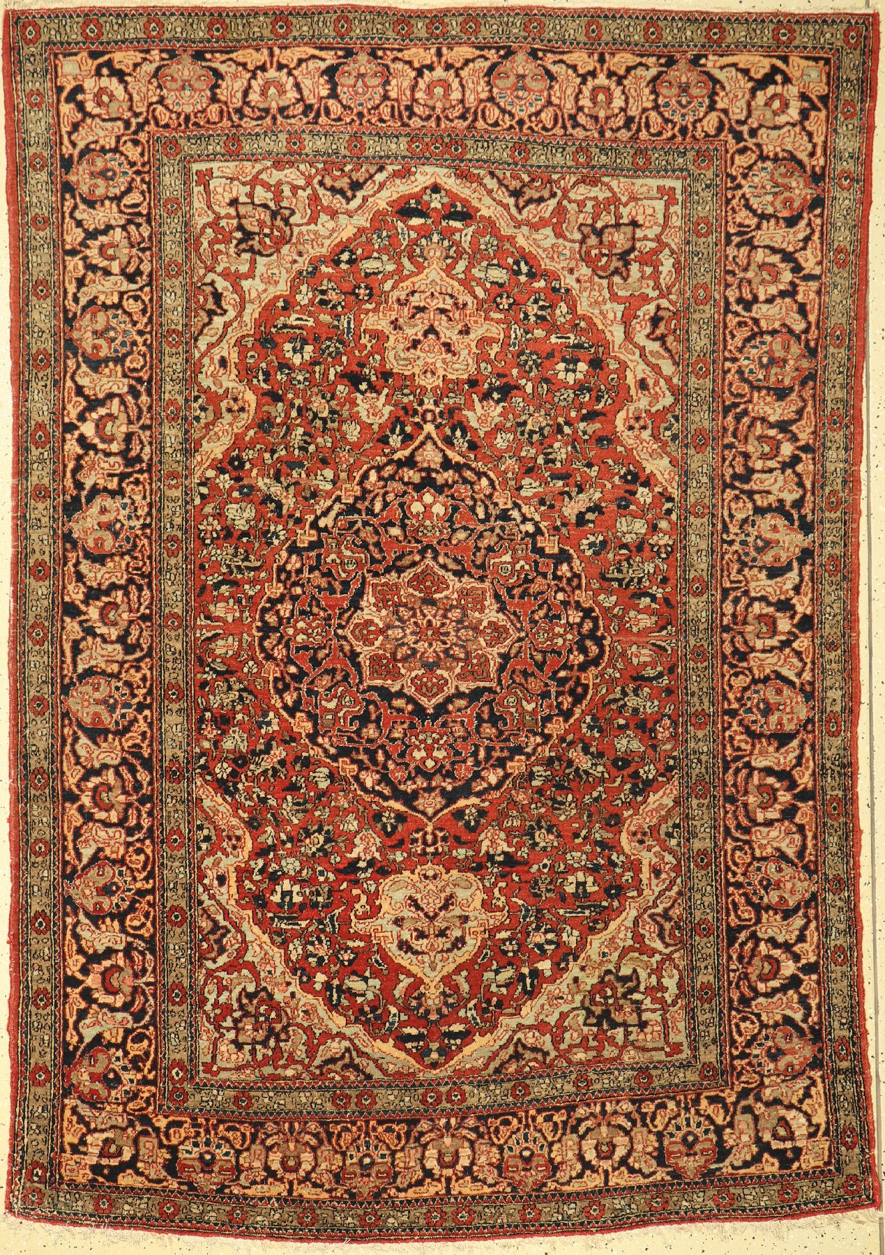 Esfahan Mobarake, Persien, um 1930, Wolle auf Baumwolle, ca. 214 x 150 cm, EHZ: 2-3