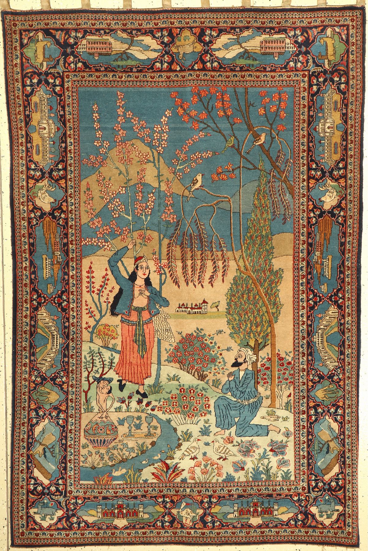 Keschan kork alt (Bildteppich), Persien, um 1930, Korkwolle, ca. 202 x 136 cm, EHZ: 2