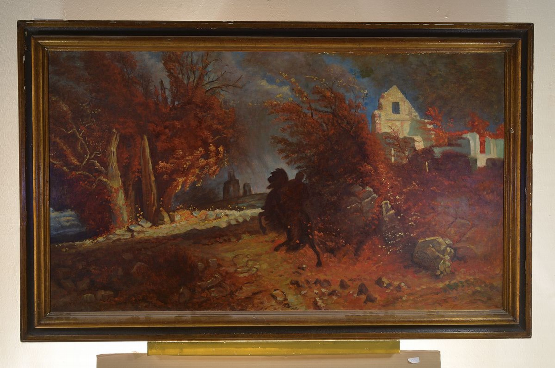 Detail k: Unbekannter Künstler, deutsch, um 1900-1920, Der Erlkönig, Kopie nach dem Original von Arnold Böcklin, Öl/Lwd, qualitätvolle Malerei mit ...