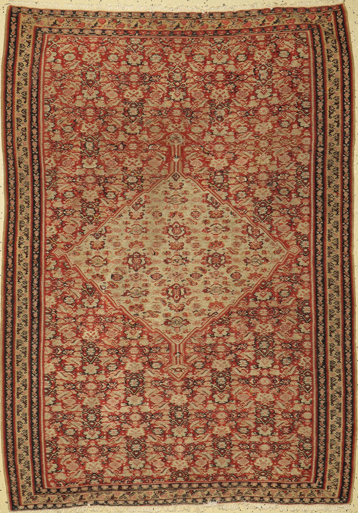 Antiker Senneh Kelim, Persien, um 1900, Wolle auf Baumwolle, ca. 193 x 140 cm, EHZ: 2-3