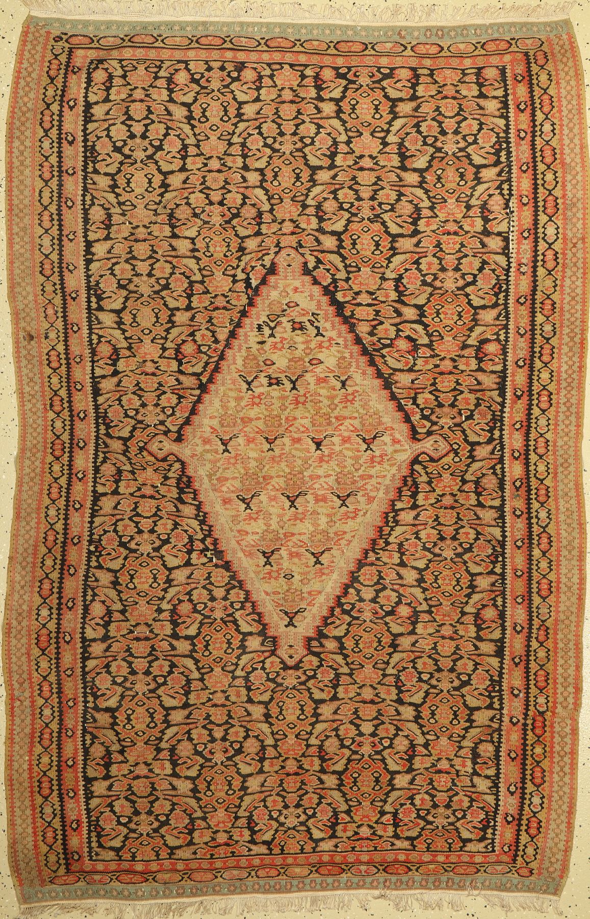 Senneh Kelim alt, Persien, um 1930, Wolle auf Baumwolle, ca. 196 x 135 cm, EHZ: 2-3