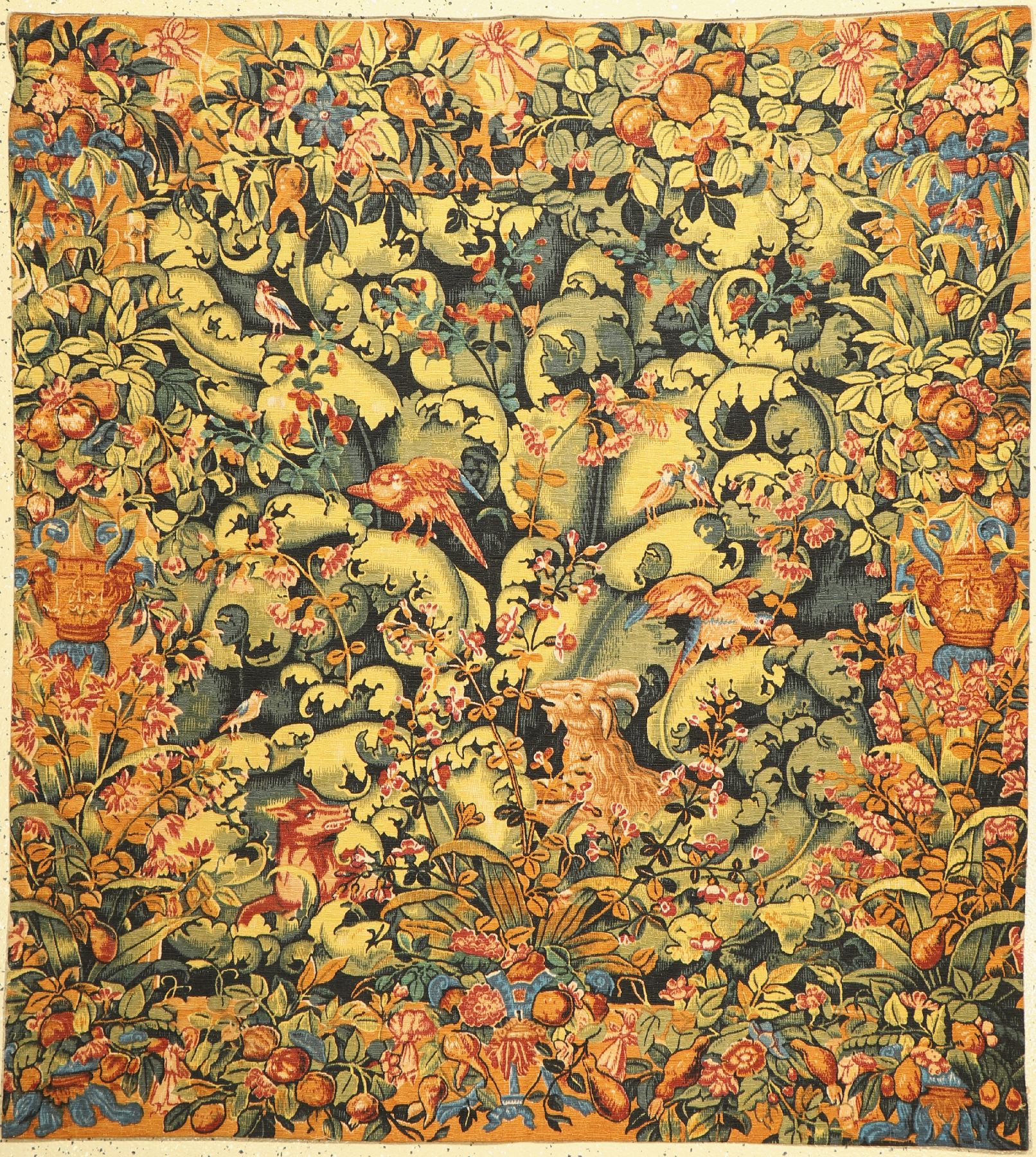 Maschiengewebter Wandbehang, Europa, ca. 50Jahre, Wolle auf Baumwolle, ca. 152 x 140 cm, EHZ: 2