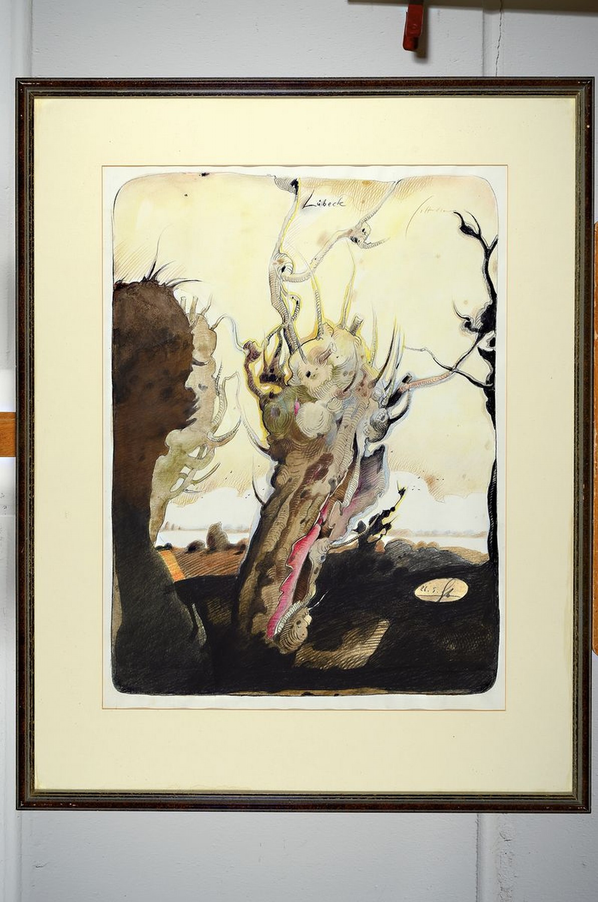 Detail k: Gizela Hudler, geb. 1934 Bydgoszcz (Polen), Lübecker Künstlerin, Schülerin von Alfred Mahlau (1894-1967), surrealistische Komposition eines ...