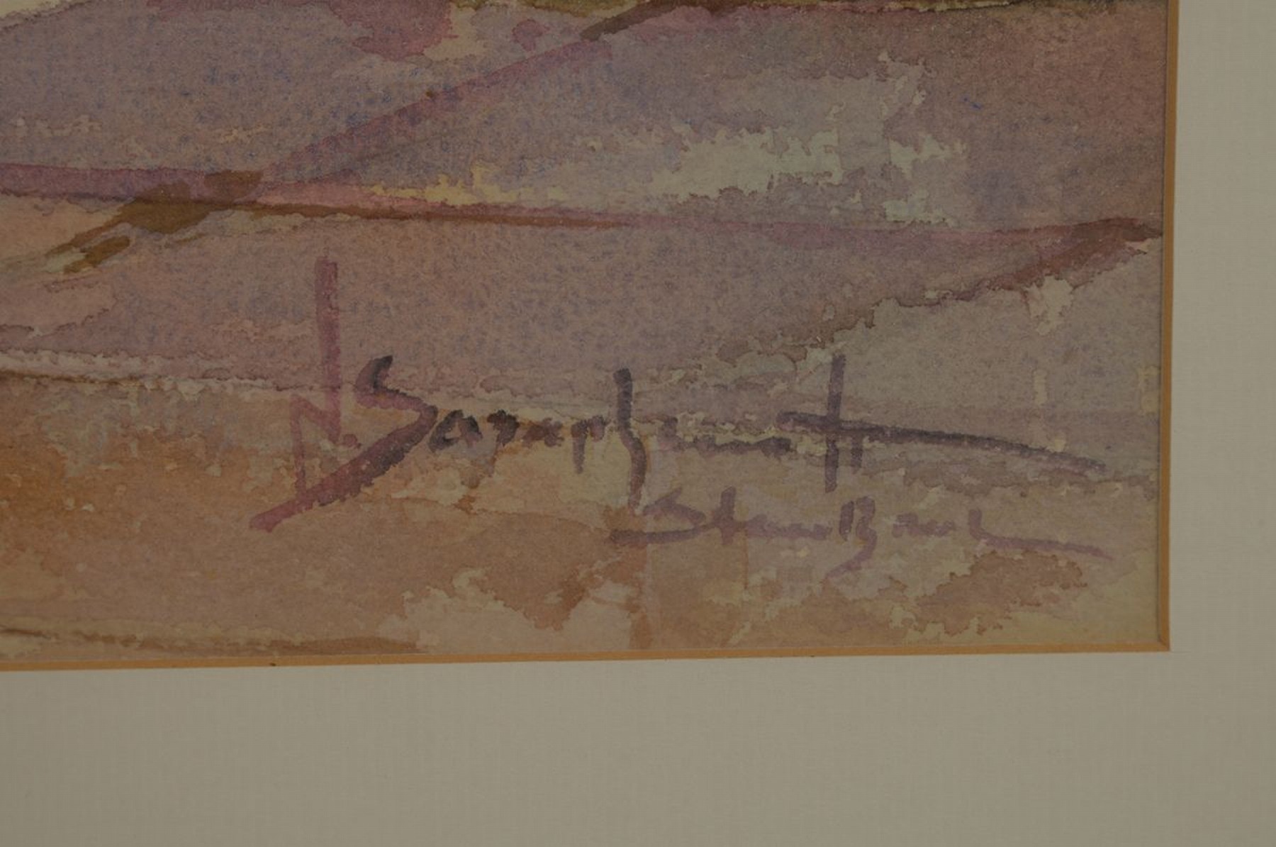 Detail a: Nikolai Saraphanoff, Maler des 19./20. Jh., 3 Ansichten aus Istanbul, Aquarell auf Papier, alle signiert, je ca. 41x28cm, PP, u.Gl., R. ca. 61x46cm