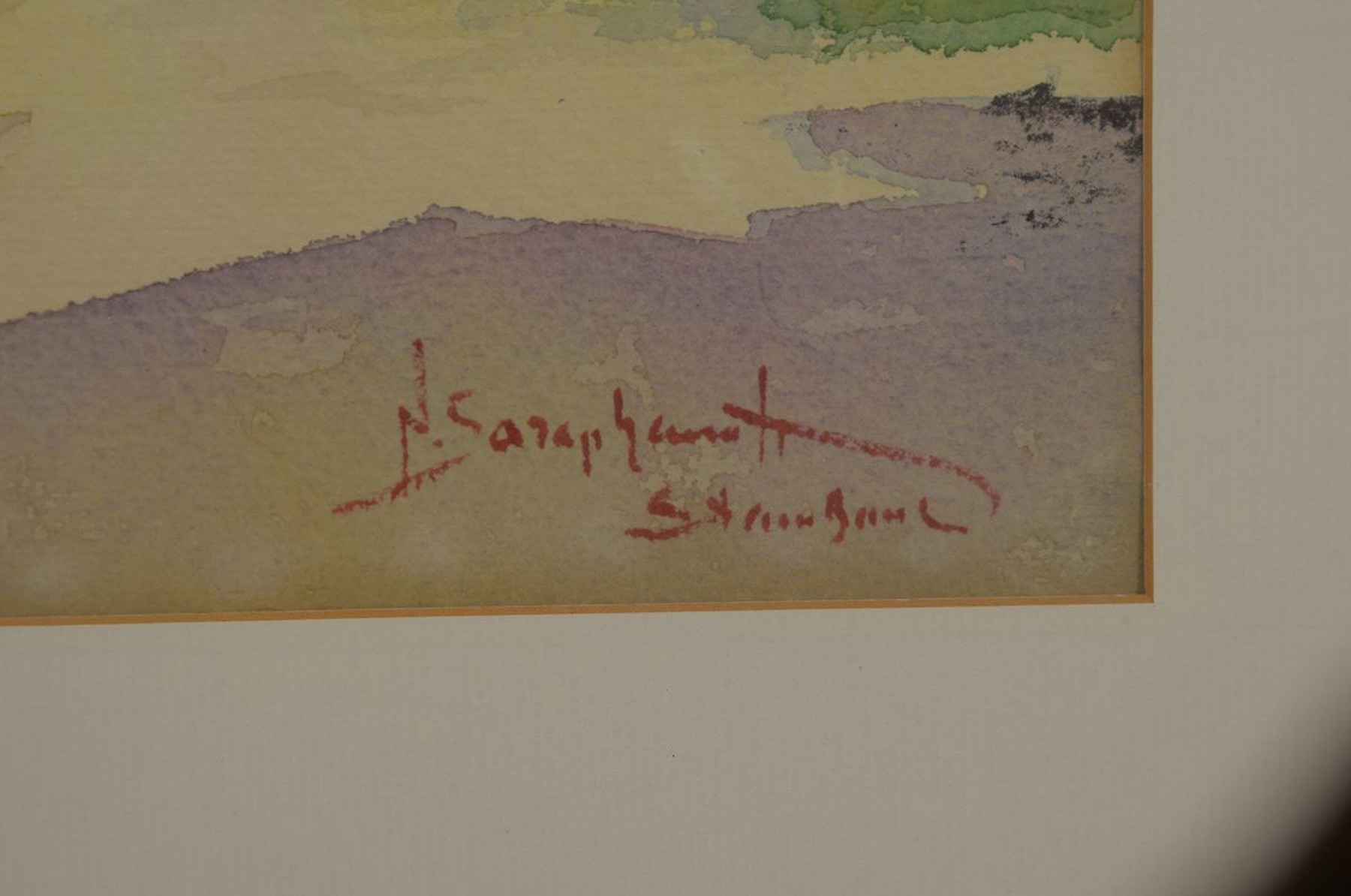 Detail c: Nikolai Saraphanoff, Maler des 19./20. Jh., 3 Ansichten aus Istanbul, Aquarell auf Papier, alle signiert, je ca. 41x28cm, PP, u.Gl., R. ca. 61x46cm