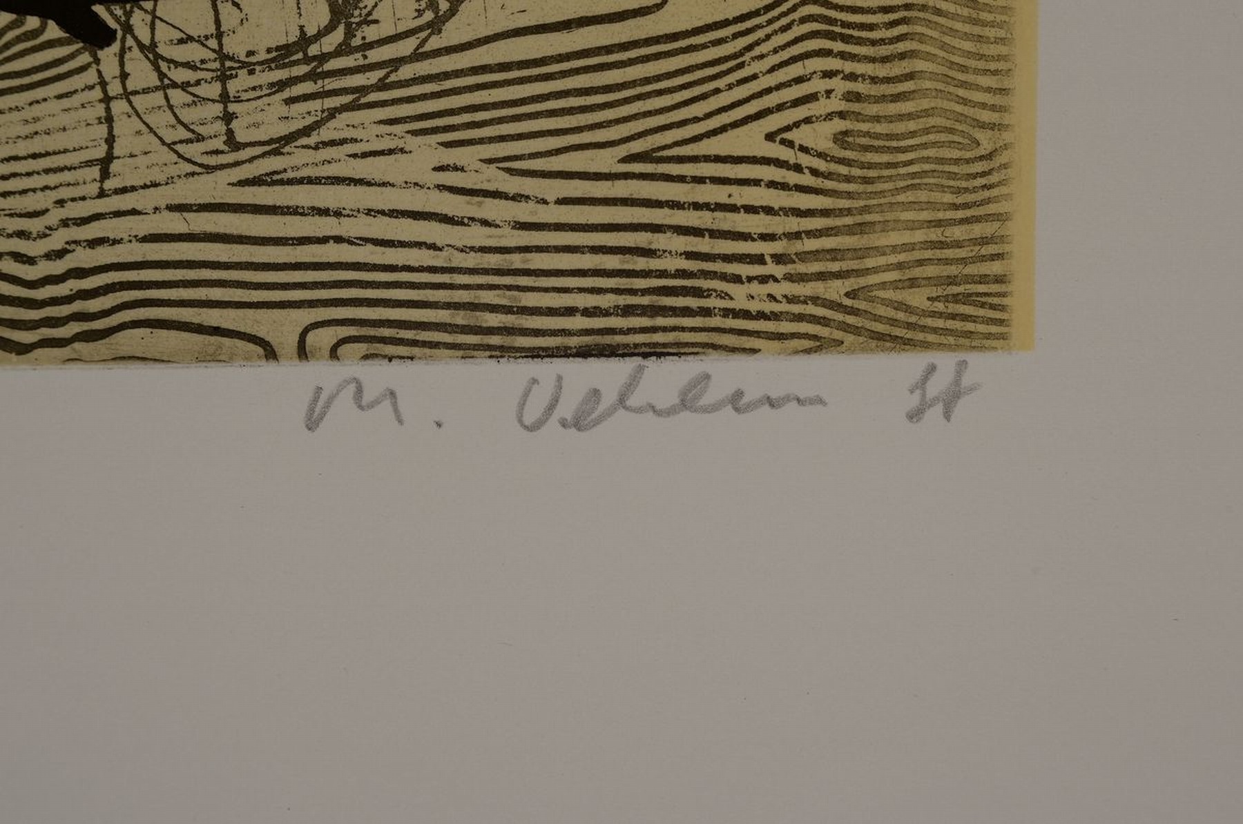 Detail a: Markus Oehlen, geb. 1956, Anglerinnen V, Aquatintaradierung, handsigniert, dat. 1988, ca. 28x20cm