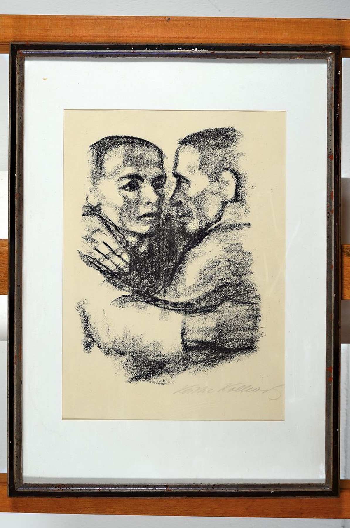 Detail k: Käthe Kollwitz, 1867-1945, Verbrüderung, Lithographie, handsigniert, ca. 24x18cm, PP, u.Gl., R. ca. 42x30cm