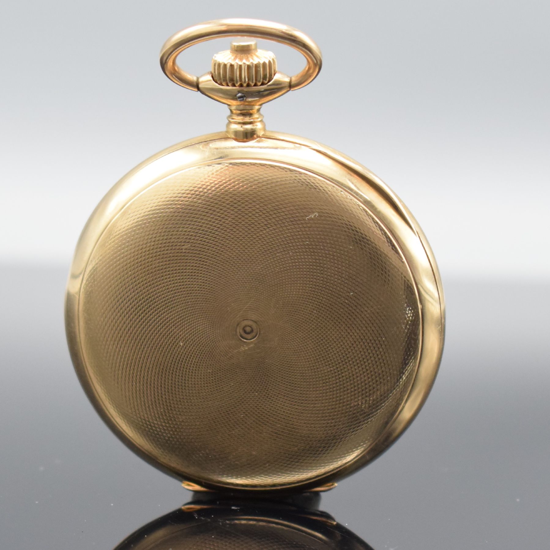 Detail c: Deutsche Präzisionsuhr Original Glashütte (SA) Savonette in GG 585/000, Deutschland um 1925, guill. 2-Deckel Goldgeh. dell., Metallcuvette, ...