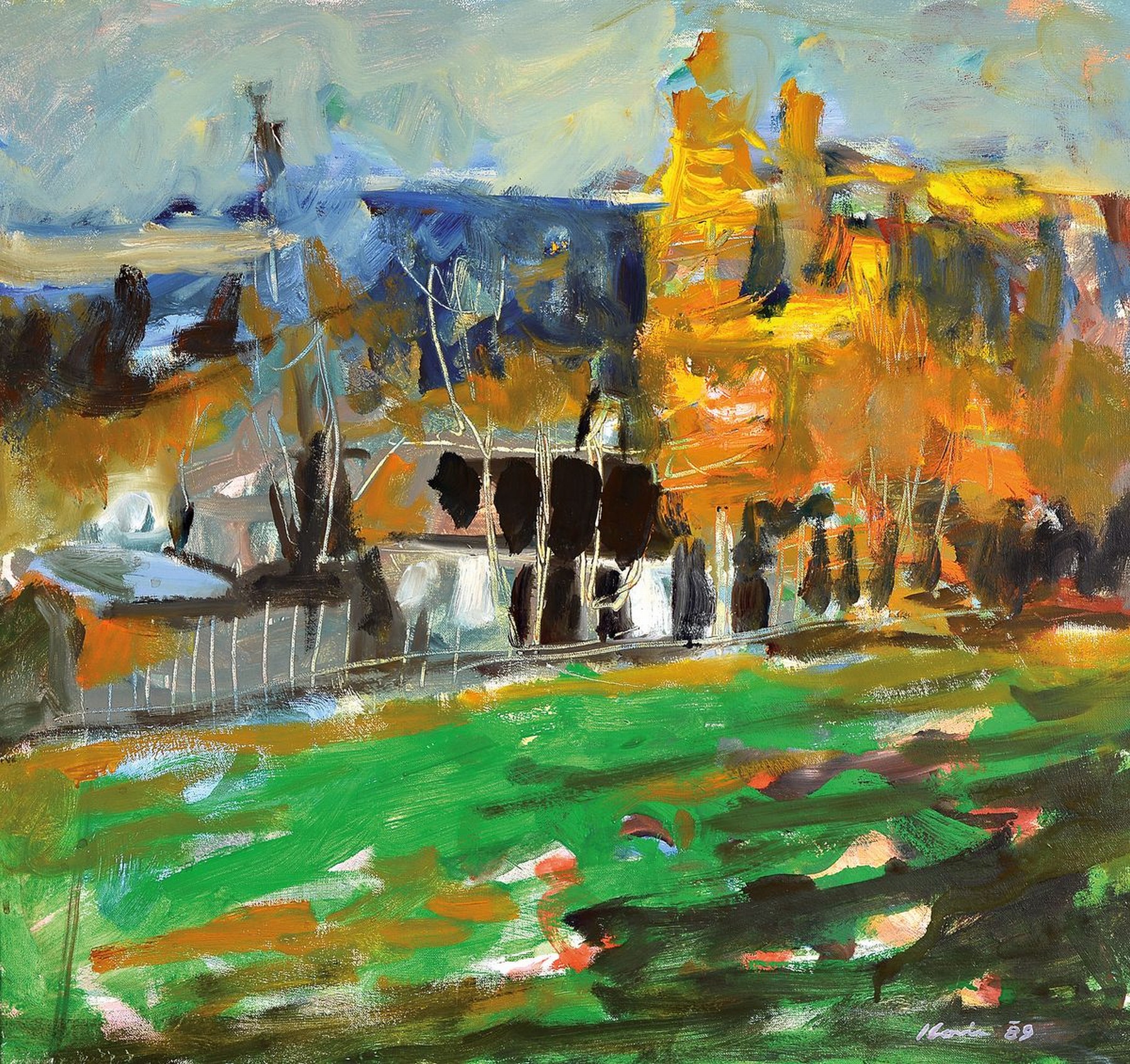 Josef Kosil, zeitgen. Künstler, Landschaft, Öl/Lwd, rechts unten signiert, ca. 70x75cm