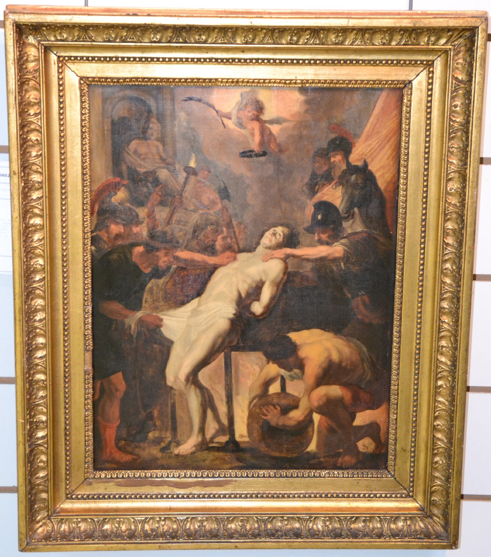 Detail b: Unbekannter Künstler, deutsch, um 1830-1860, Das Martyrium des Hl. Laurentius, nach dem Original von Peter Paul Rubens in der Alten Pinakothek ...